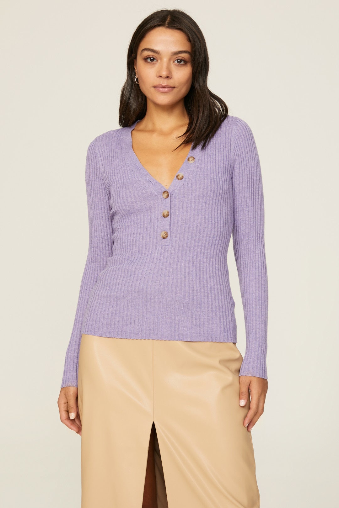 Purple Henley by Derek Lam 10 Crosby x RTR 6