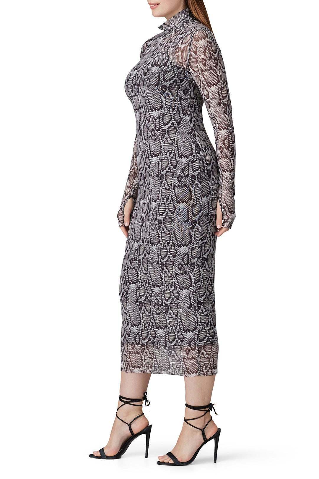 Shailene Snake Mesh Dress by AFRM 6