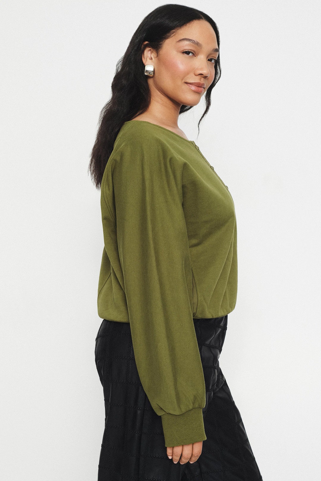 French Terry Combo Henley by 3.1 Phillip Lim 6