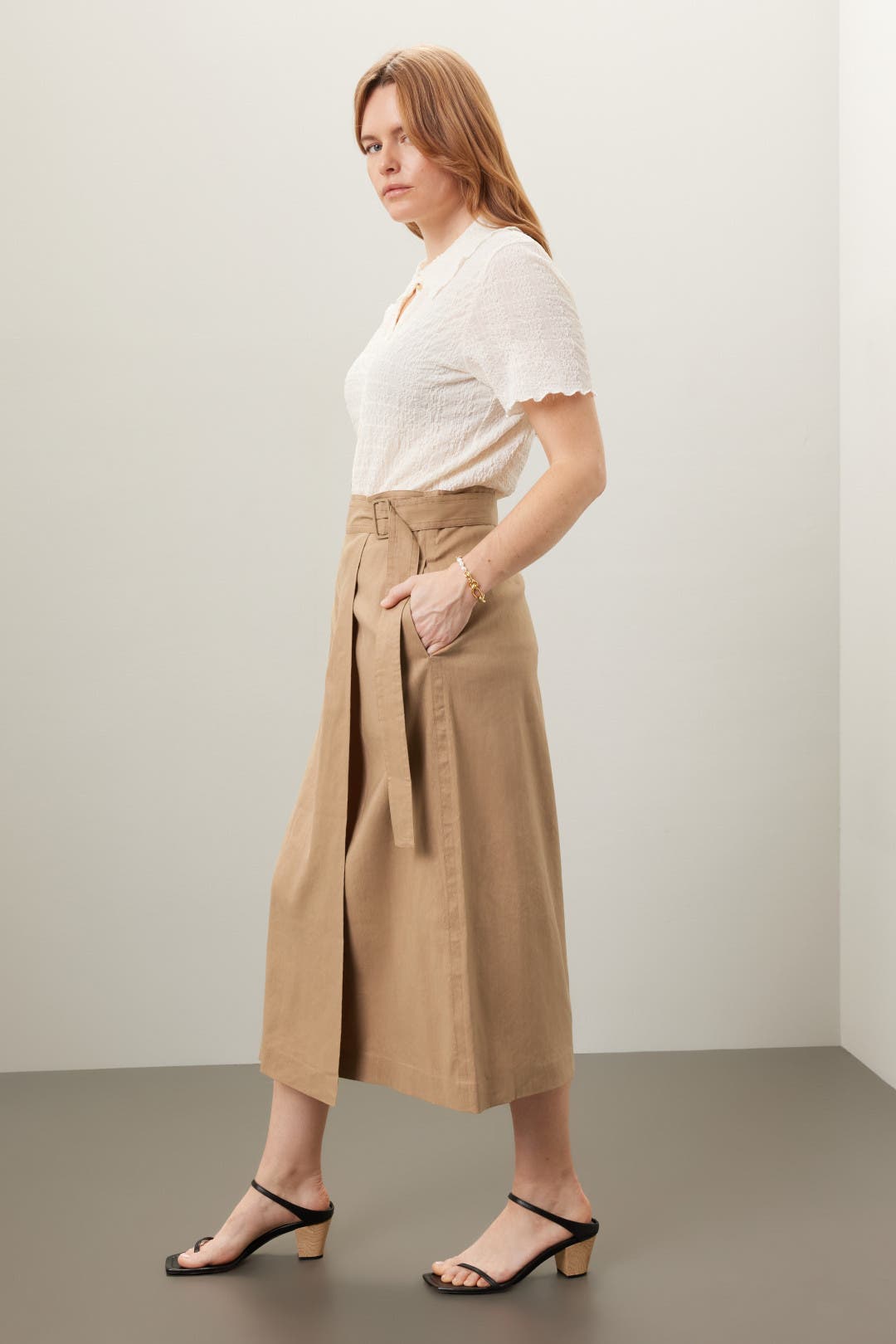 Buckle Wrap Skirt by VINCE. | Rent the Runway