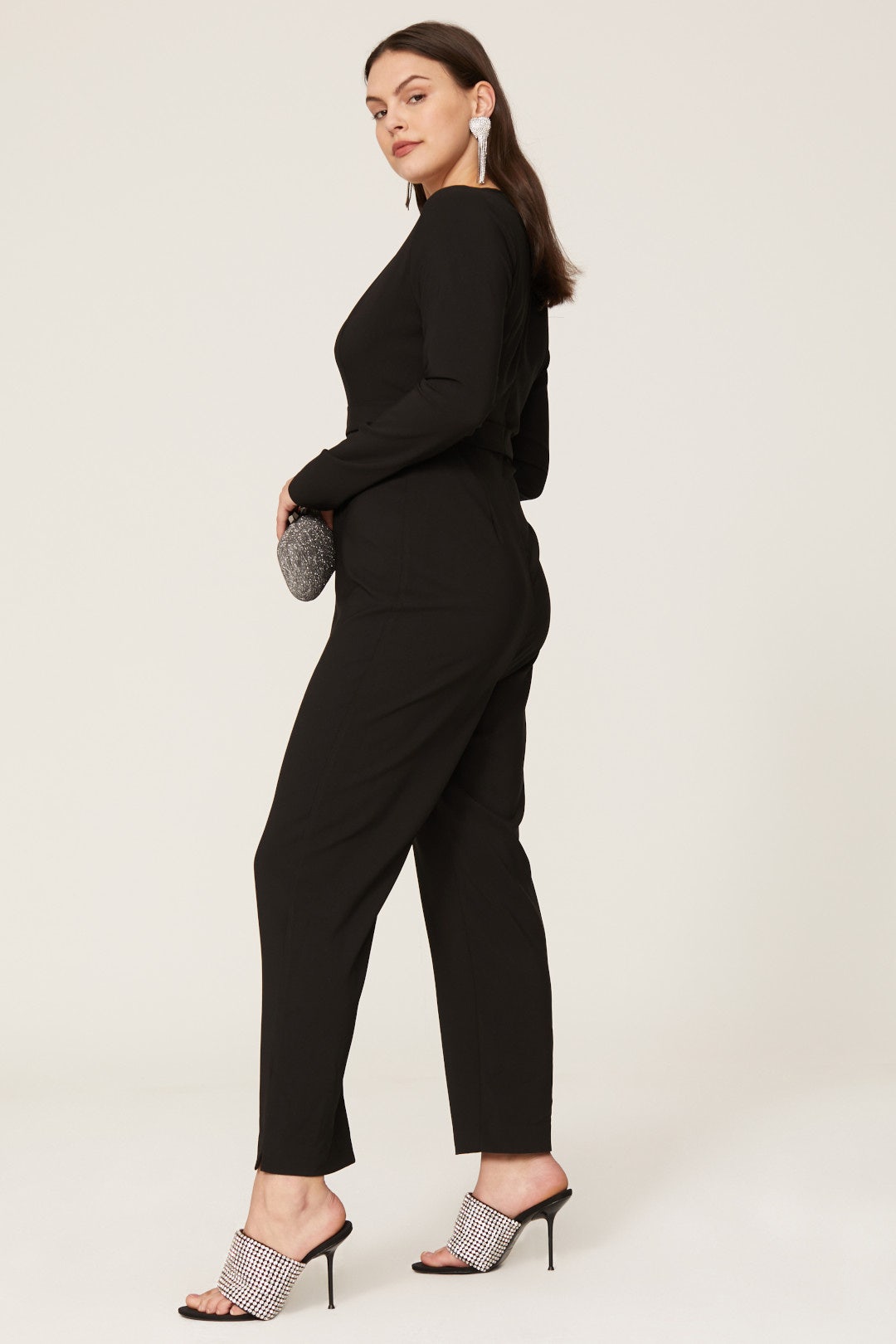 Deep V-neck Jumpsuit by Hutch 6