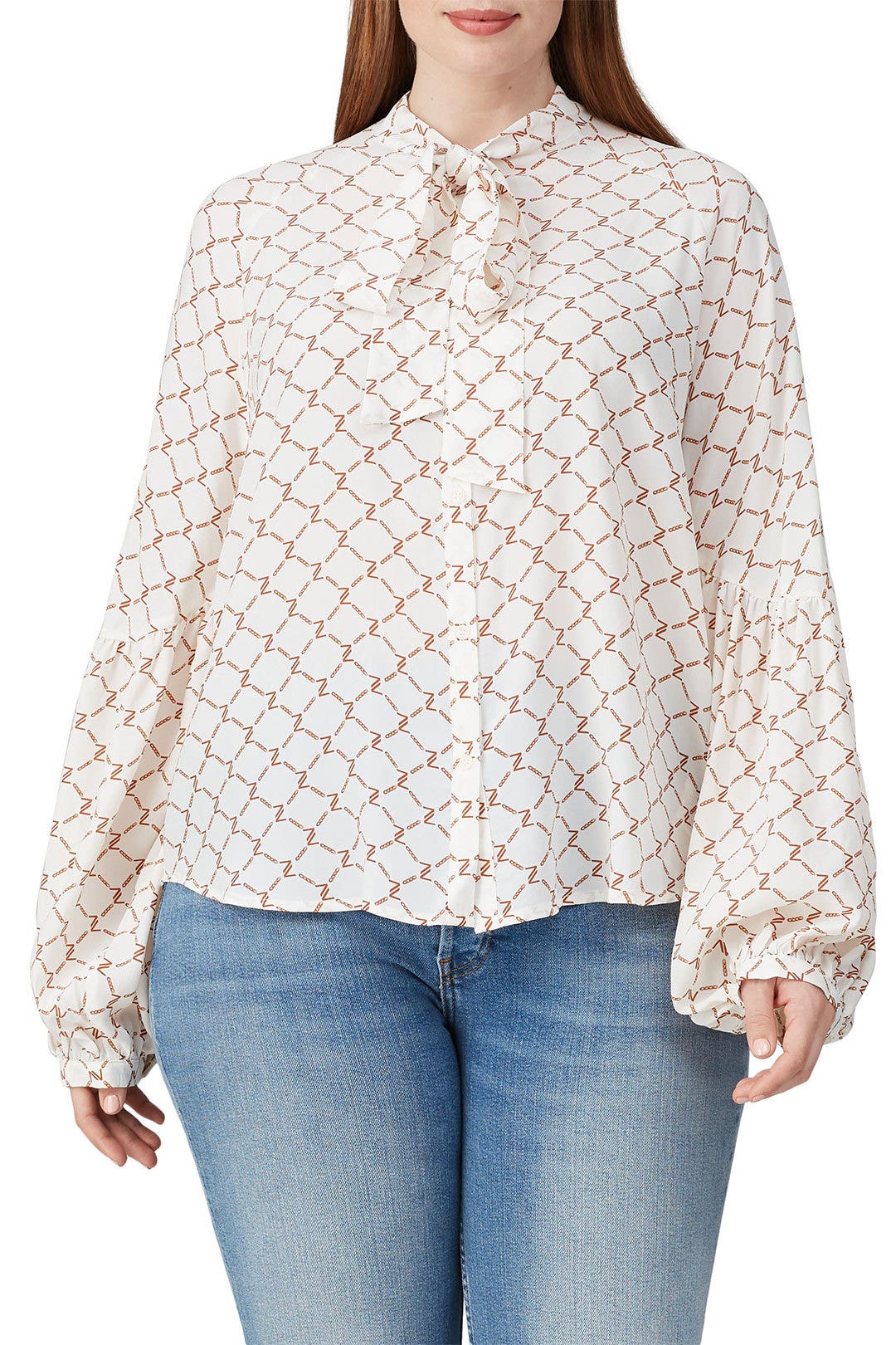 White Chain Print Top by 7 For All Mankind 6