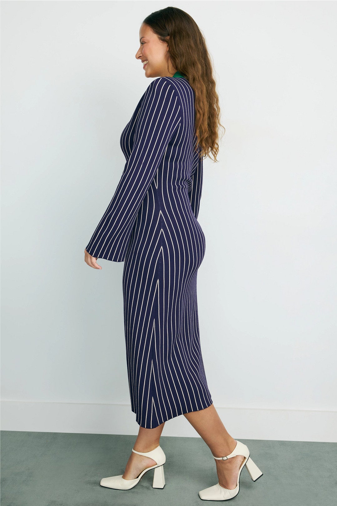 Reade Pinstripe Knit Dress by SIMONMILLER 6