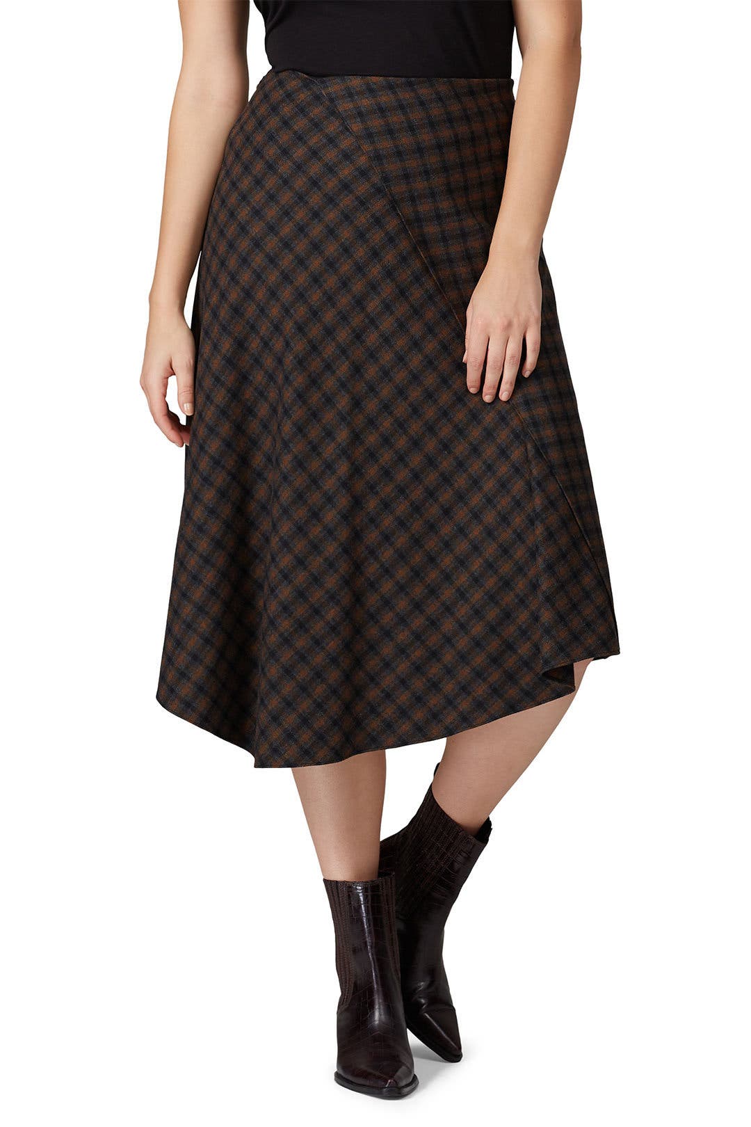 【WOOHWA】RAW CHECK SKIRT WOOHWA (ウーファ) - ロウチェックスカート / RAW CHECK SKIRT