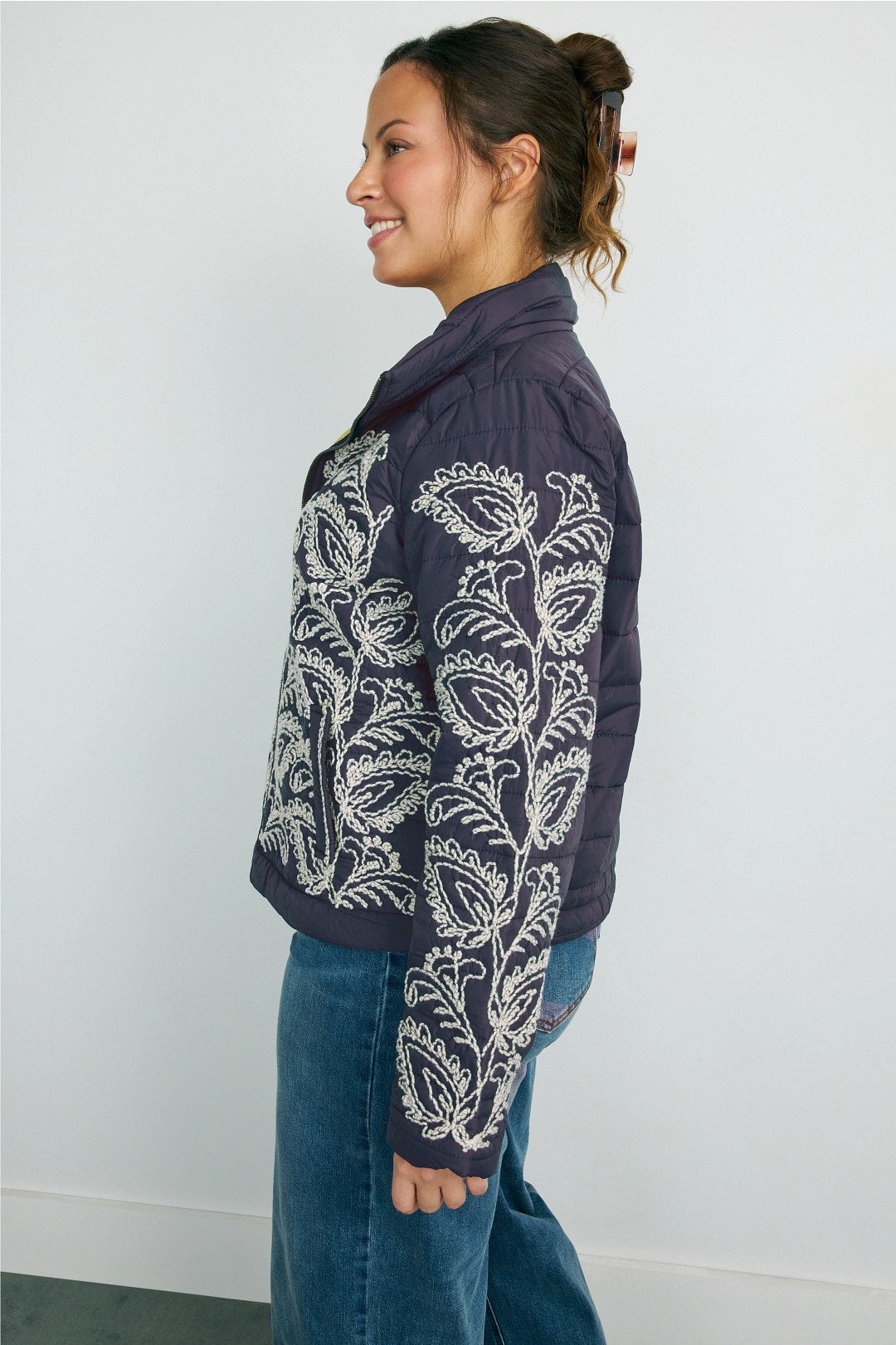 Embroidered Puffer Bomber by NIC + ZOE 6