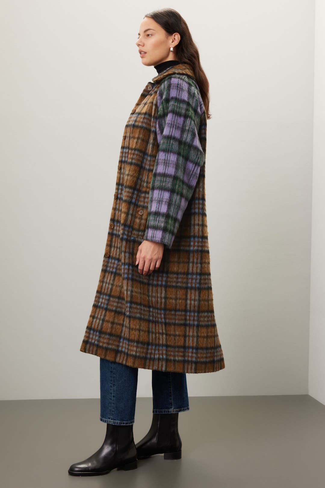 Mixed Plaid Coat by Peter Som x RTR | Rent the Runway