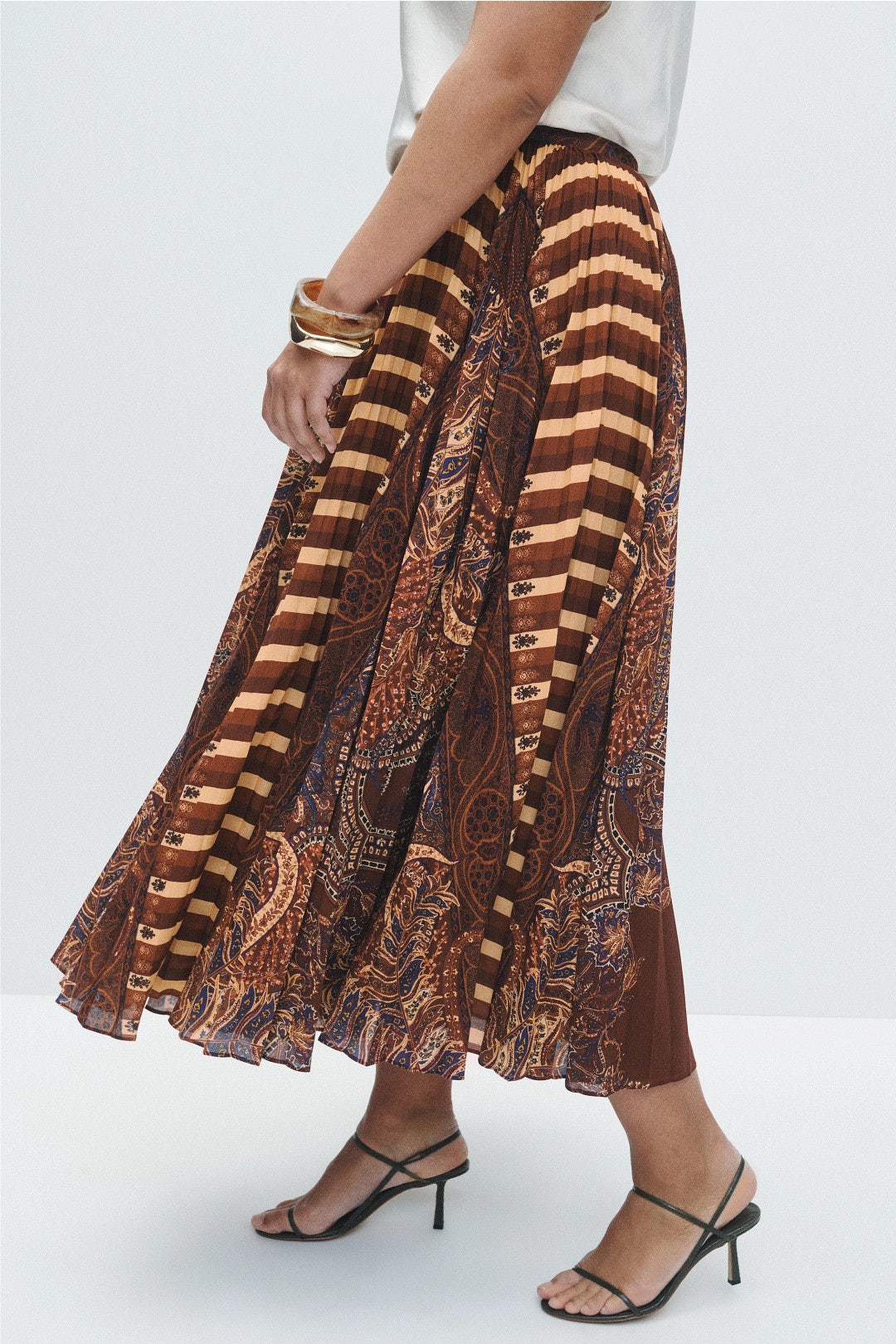 Shayna High Waist Pleated Midi Skirt by Ulla Johnson 6