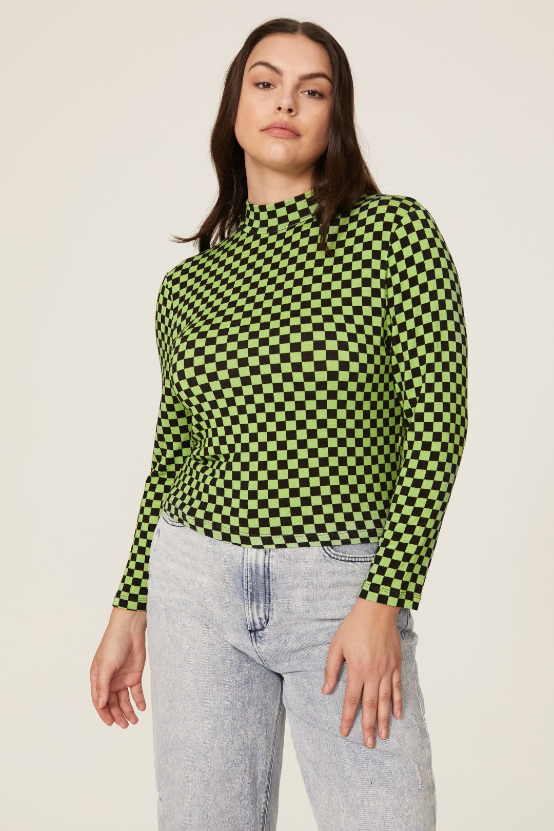 Tully Check Turtleneck Top by Rixo 6
