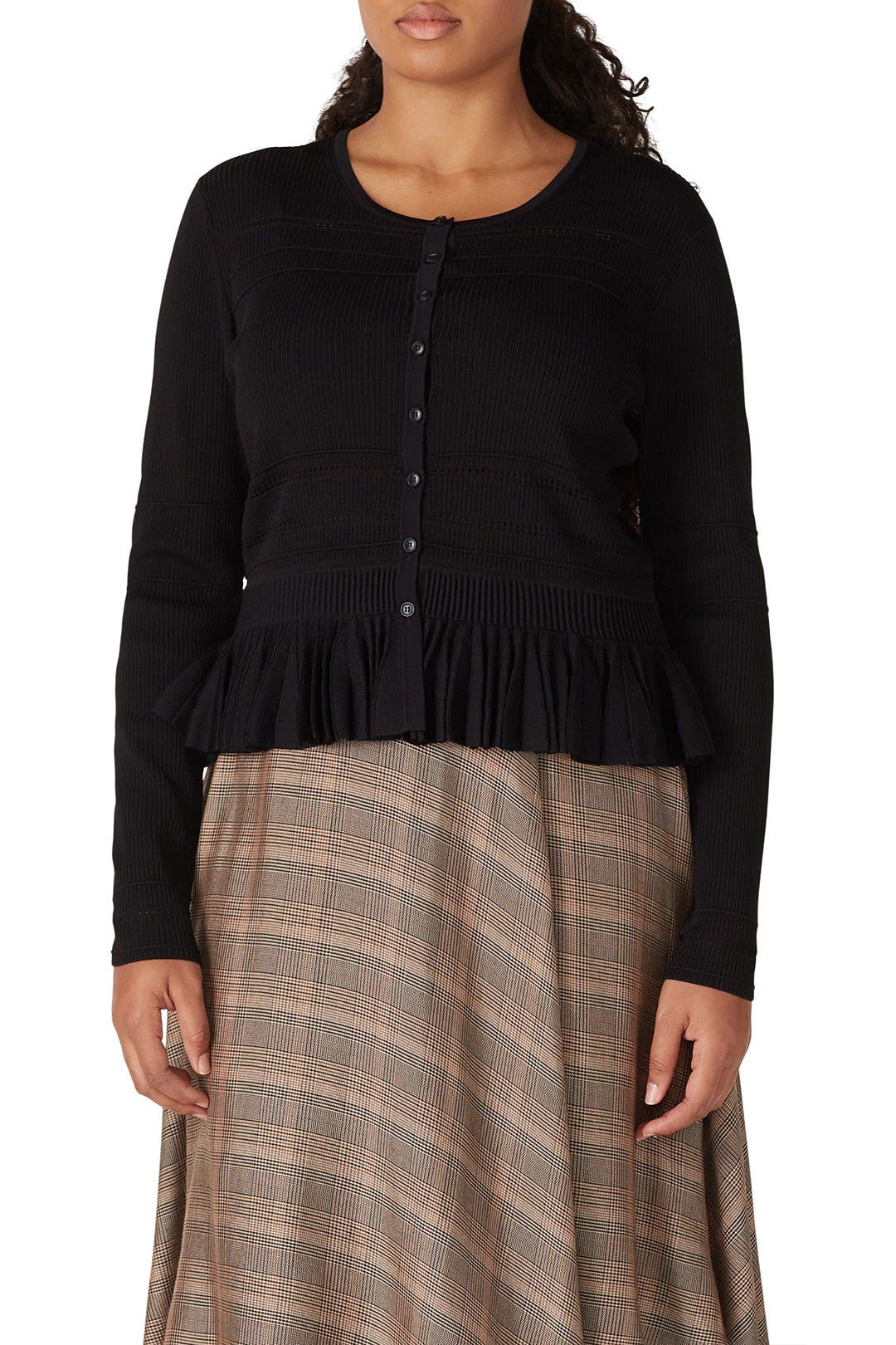 Black Peplum Cardigan by Jason Wu x RTR 6