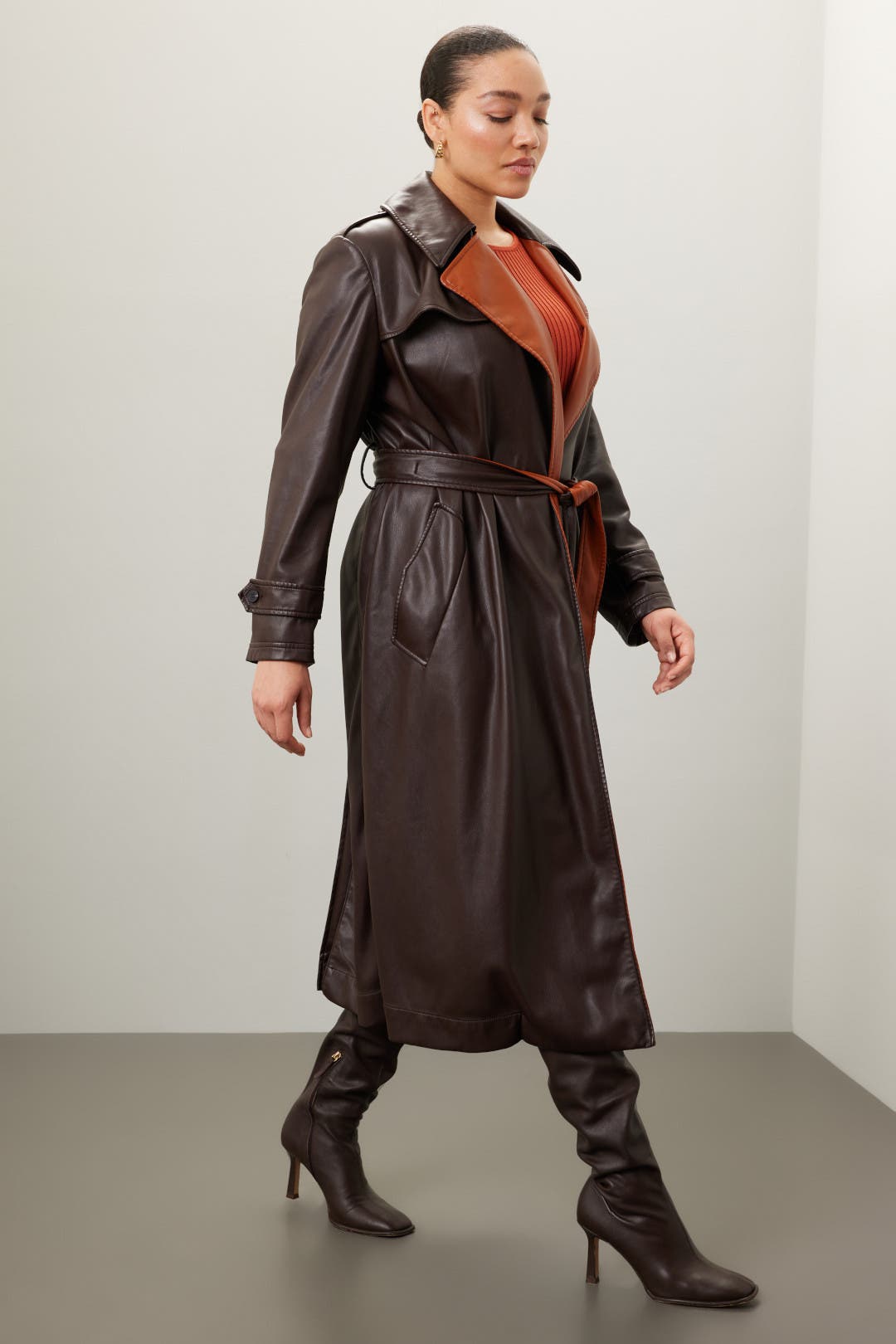 Faux Leather Trench Coat by Derek Lam 10 Crosby x RTR | Rent the