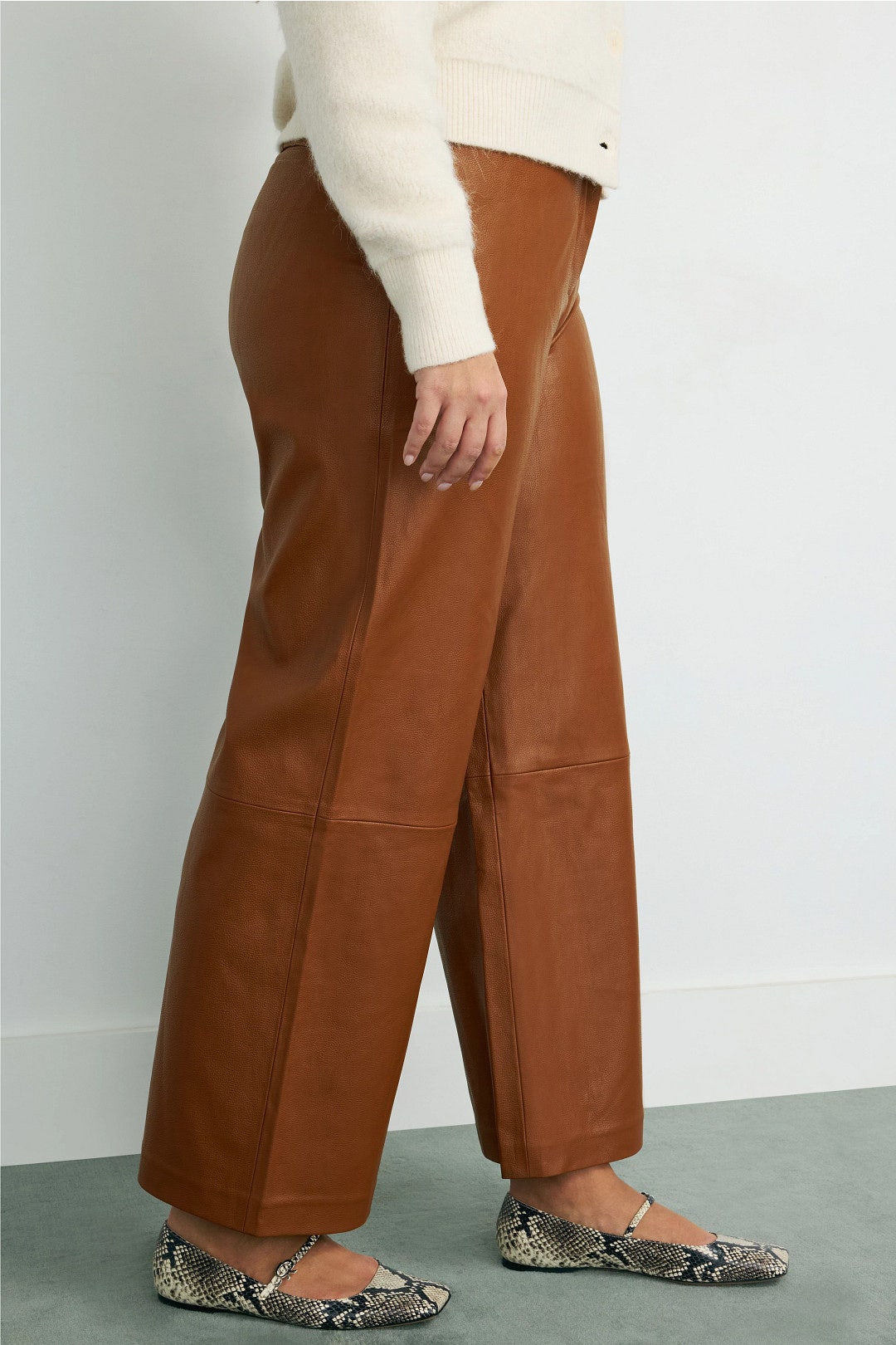 Brown Faux Leather Trousers by Rosetta Getty x RTR 6
