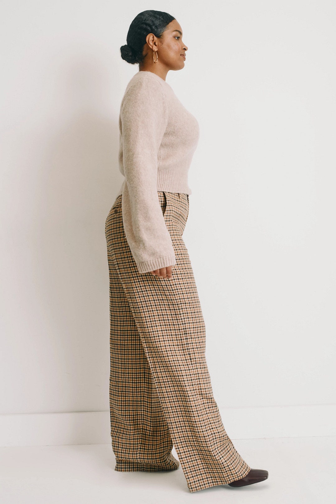 Linen Tweed Woven Standard Flare Pants by Polo Ralph Lauren 6
