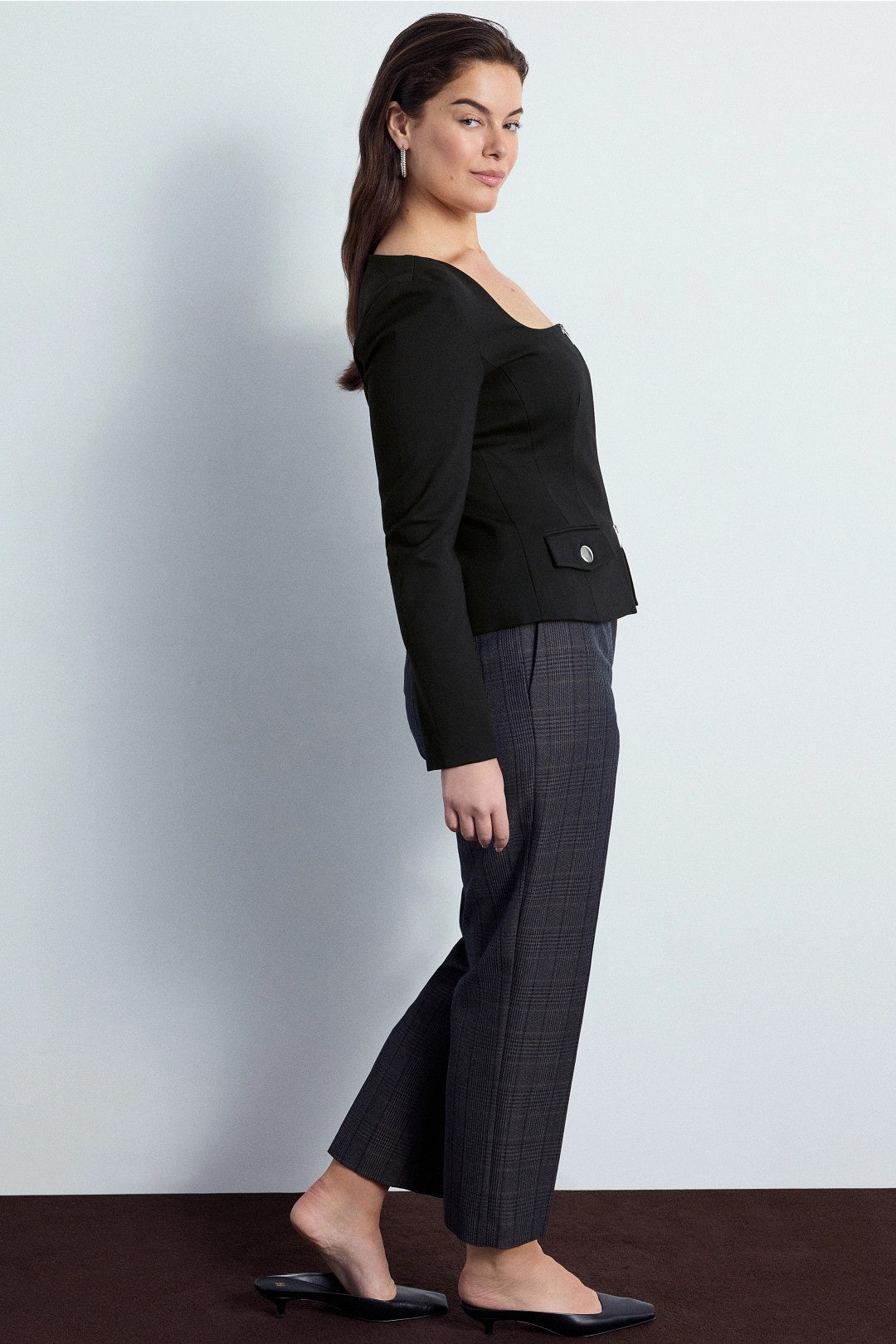 Ponte Zip Front Top by Toccin 6