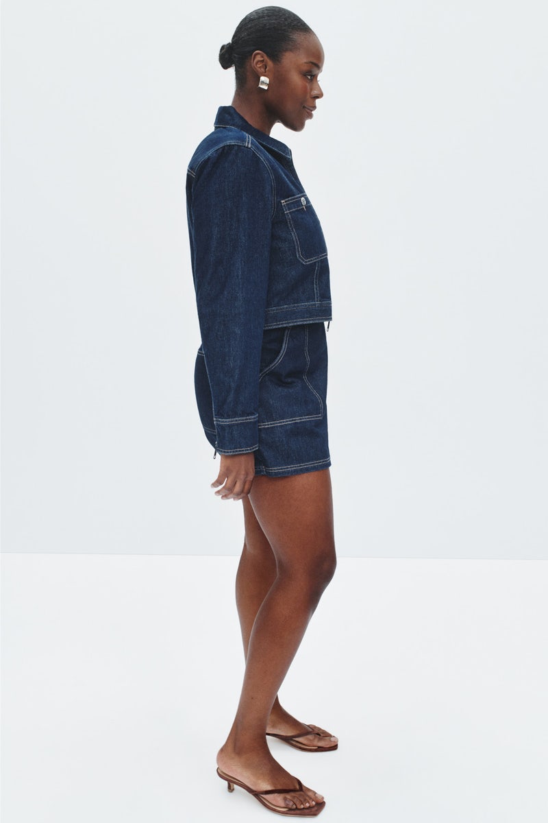 Patty Cropped Denim Jacket by Veronica Beard - Photo 6
