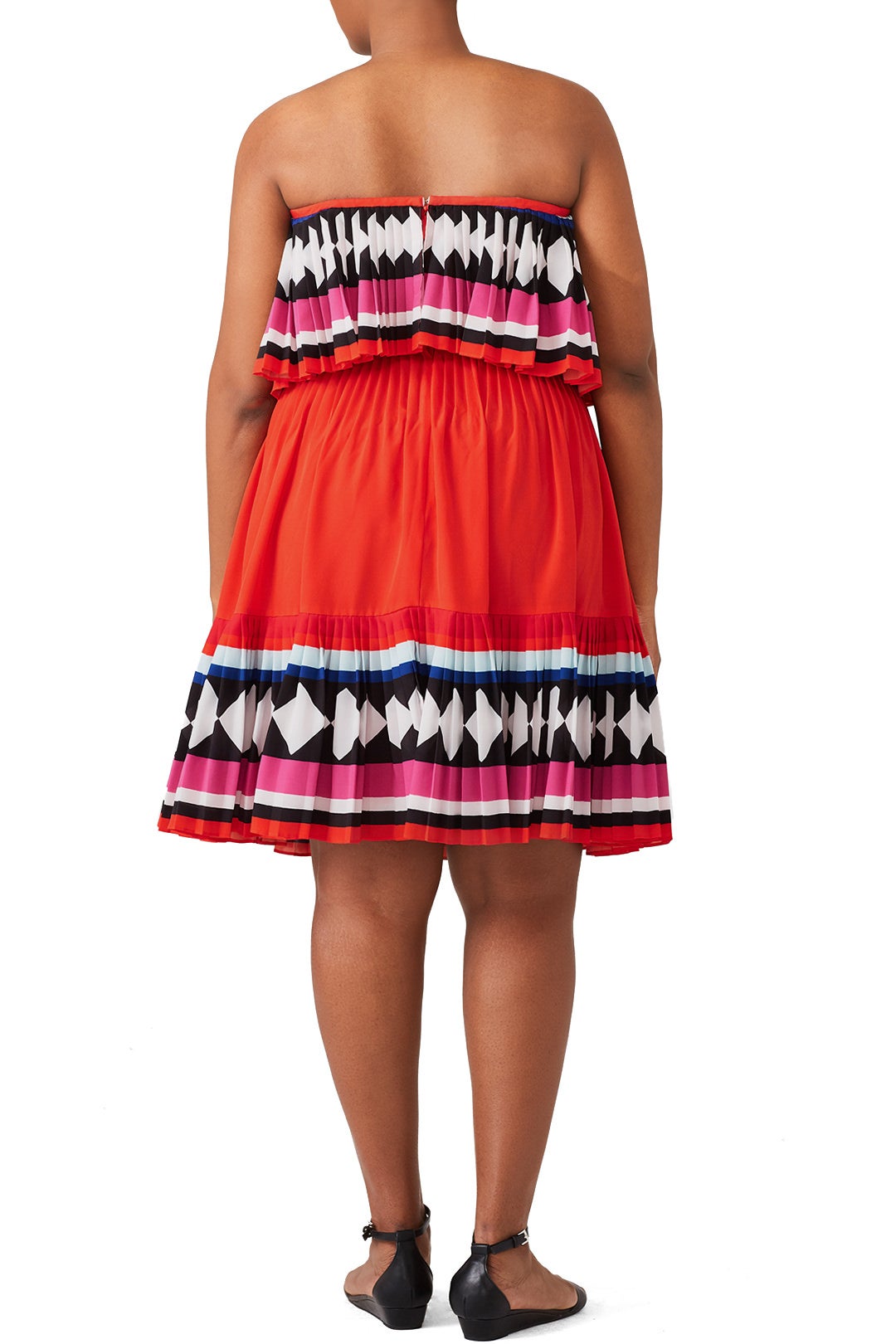 Geo Border Pleated Dress by kate spade new york 4