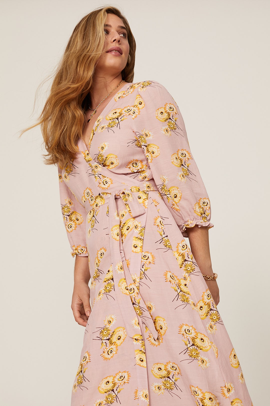 Floral Long Sleeve Wrap Dress by Madewell 6