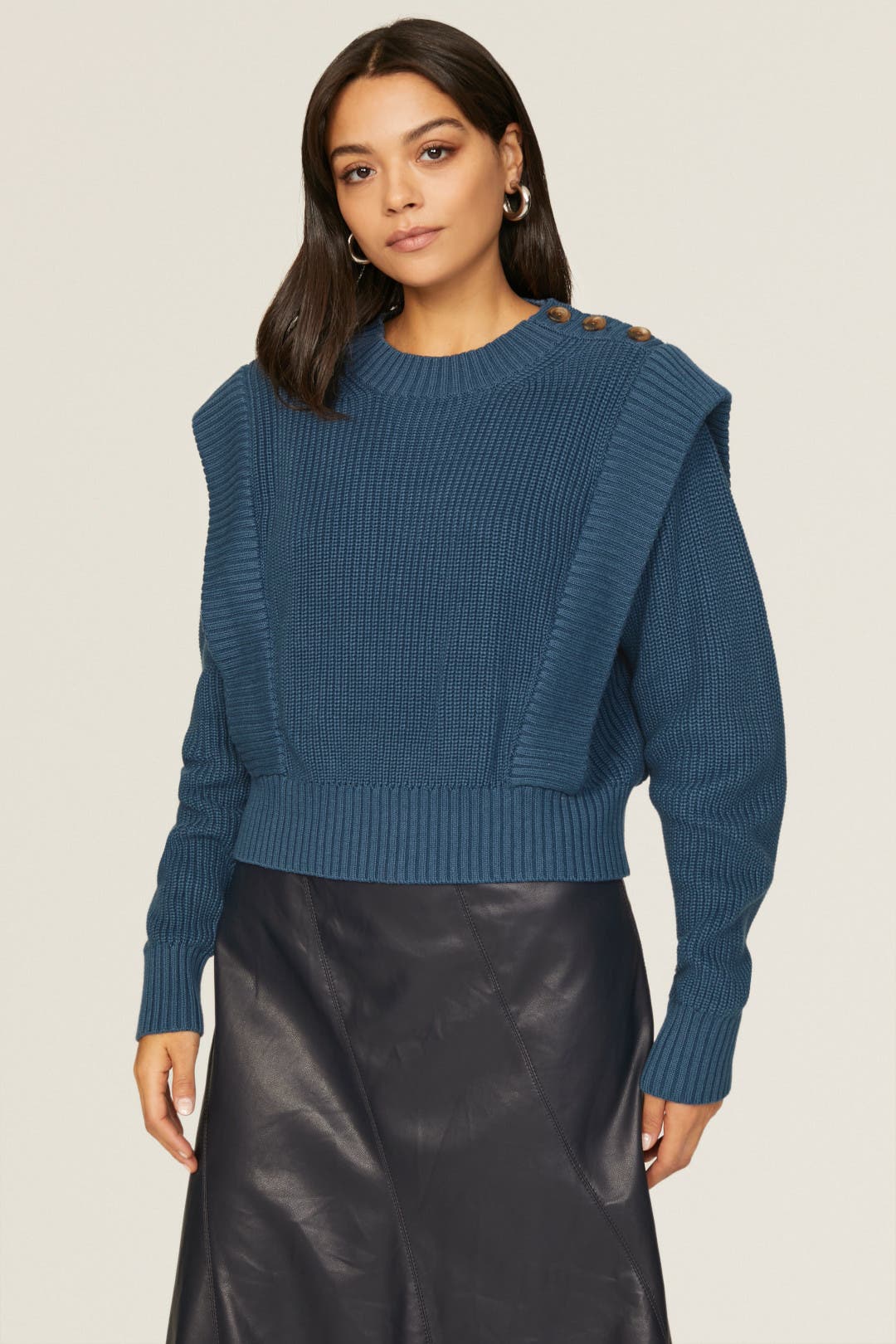 Button Shoulder Sweater by Peter Som x RTR | Rent the Runway