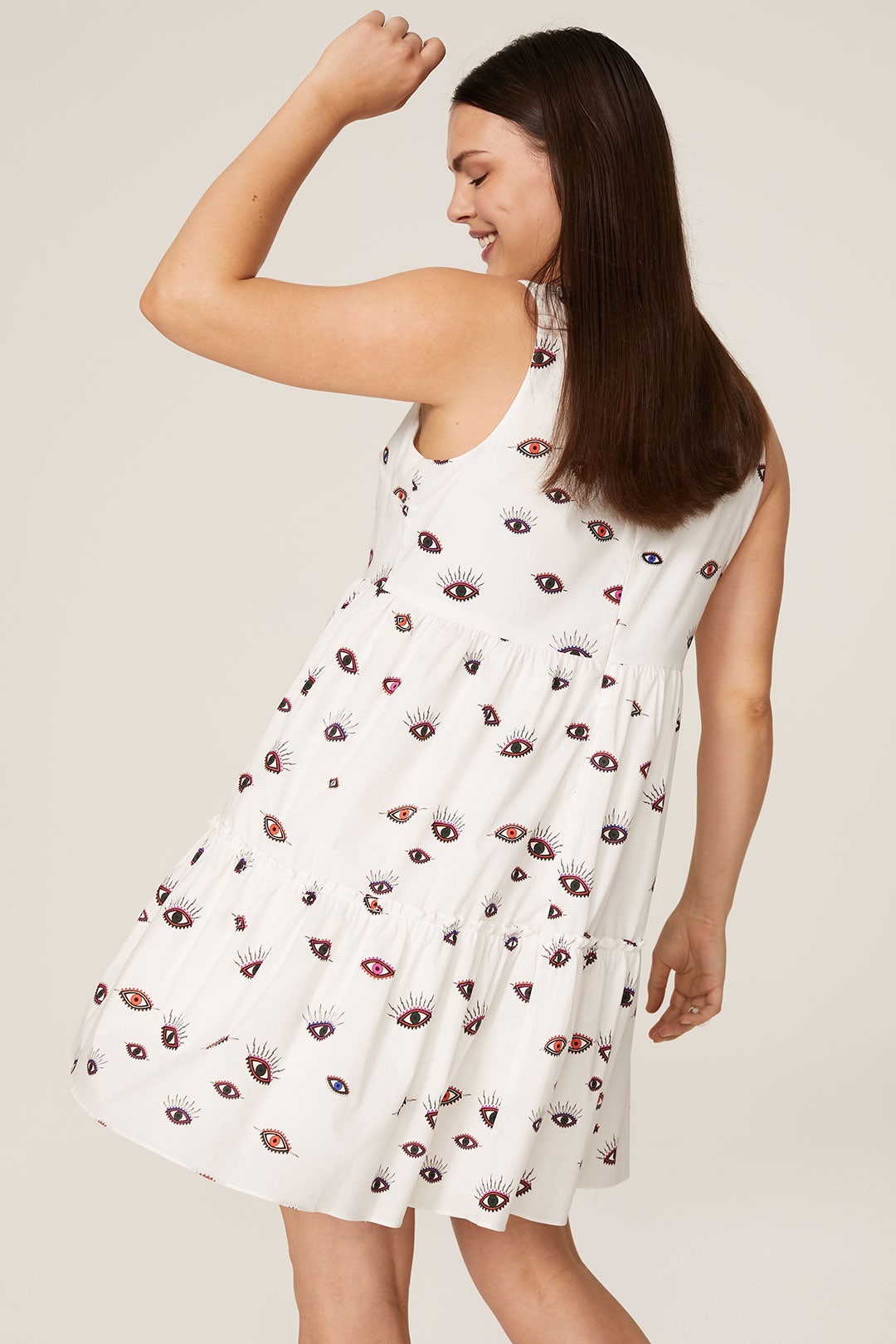 White Evil Eye Dress by Nicole Miller 6