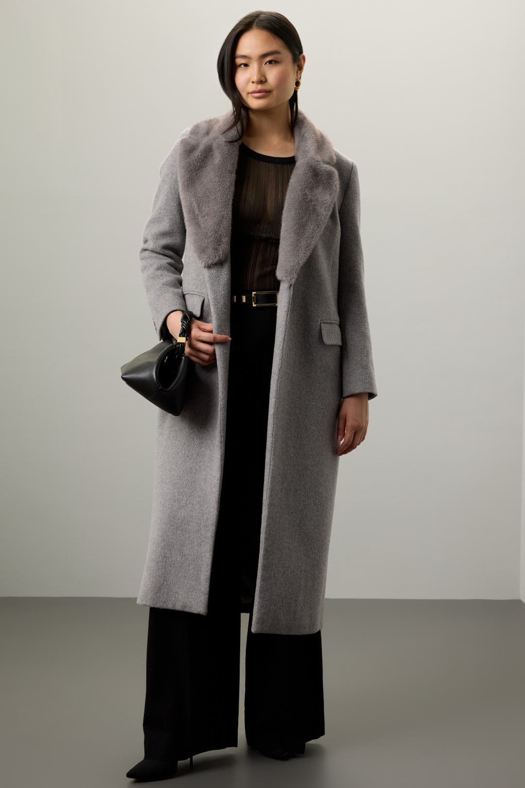 ジャケット・アウター moripon. Teddy long coat / grey moripon. Teddy long coat / grey