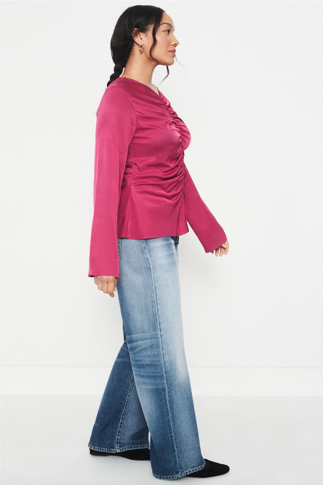 Allure Gathered Long Sleeve Blouse by THIRD FORM 6