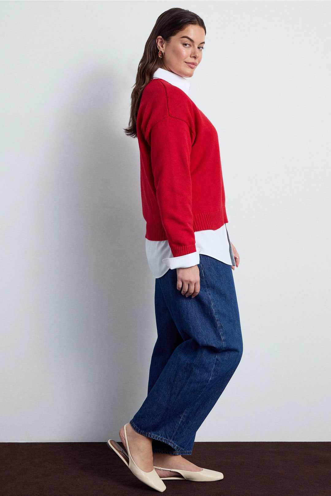 Red Combed Cotton Riednee Long Sleeve Pullover by Lauren Ralph Lauren 6