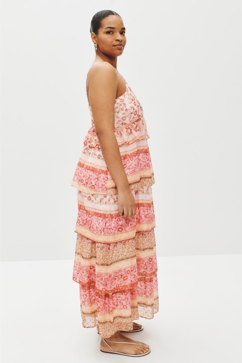 Color Block Ruffle Midi Dress by Layered with Love - Photo 6