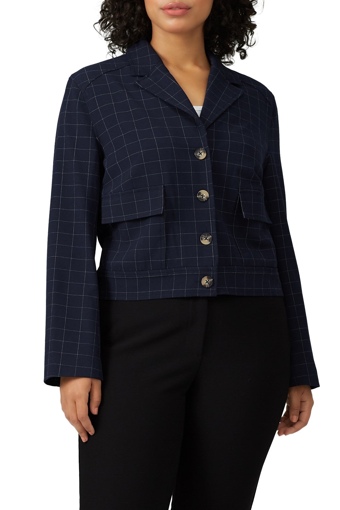 Checked Cropped Jacket by RACHEL ROY COLLECTION 4