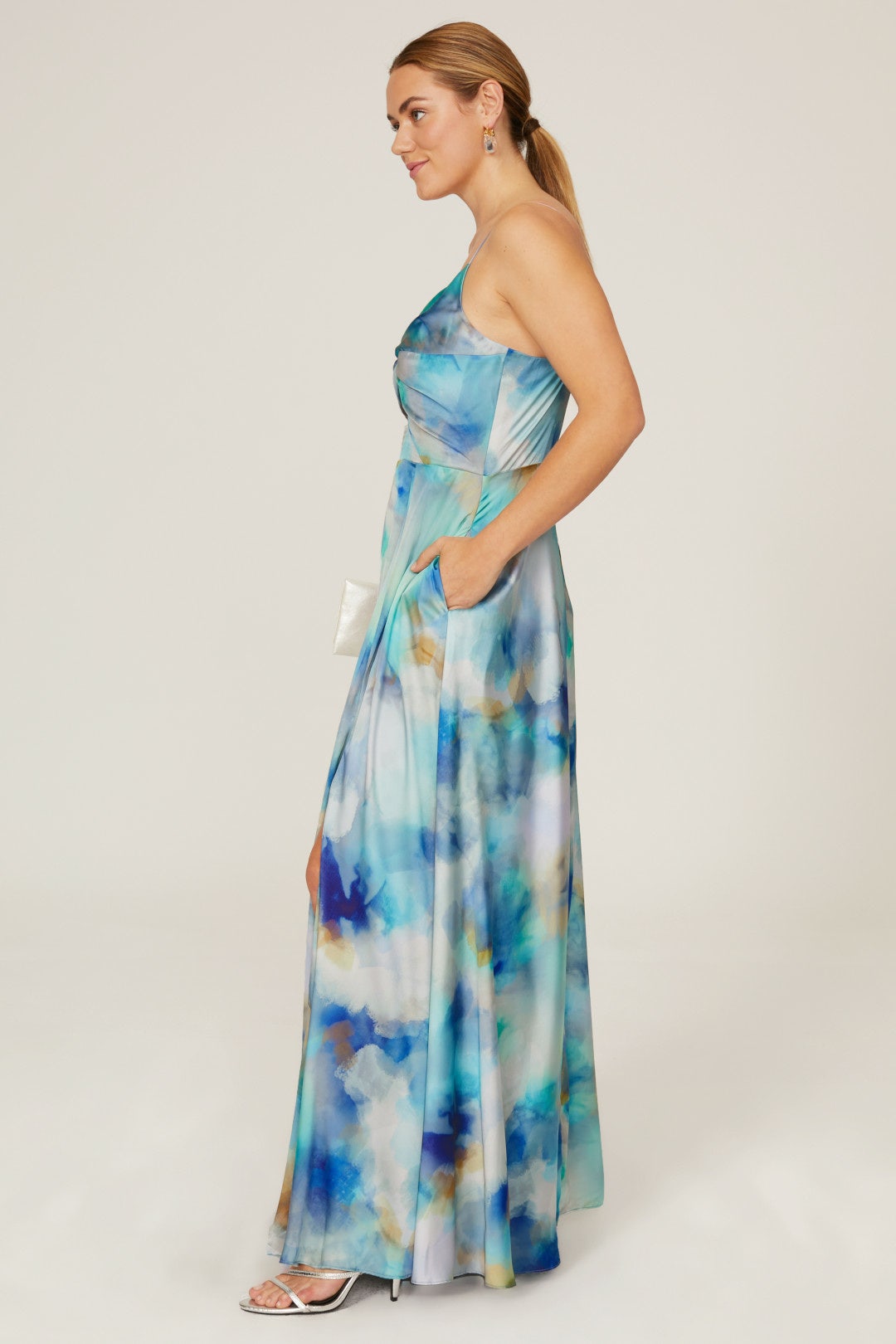 Watercolor Cutout Gown by Aidan AIDAN MATTOX 6
