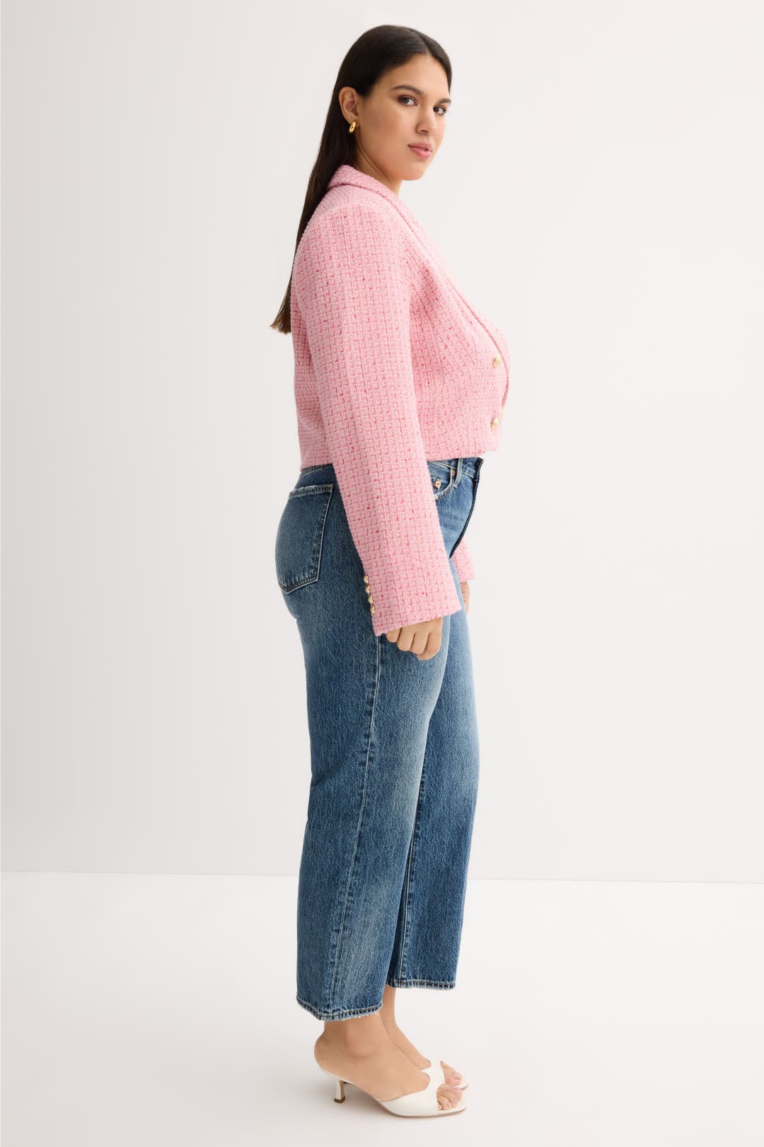 Double Breasted Tweed Blazer by Derek Lam 10 Crosby x RTR