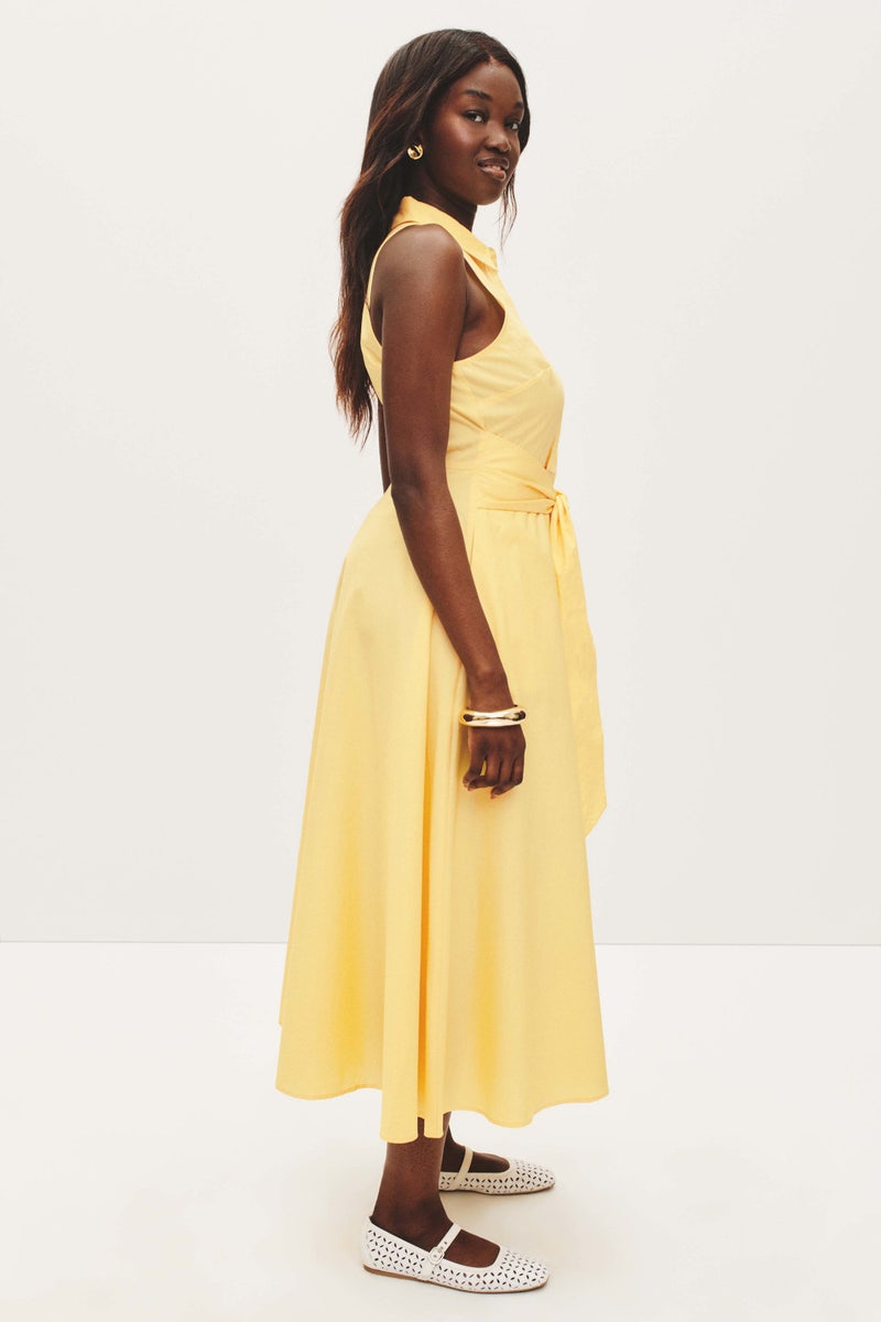 Sleeveless Tie Waist Shirt Dress by TOCCIN X RTR - Photo 6