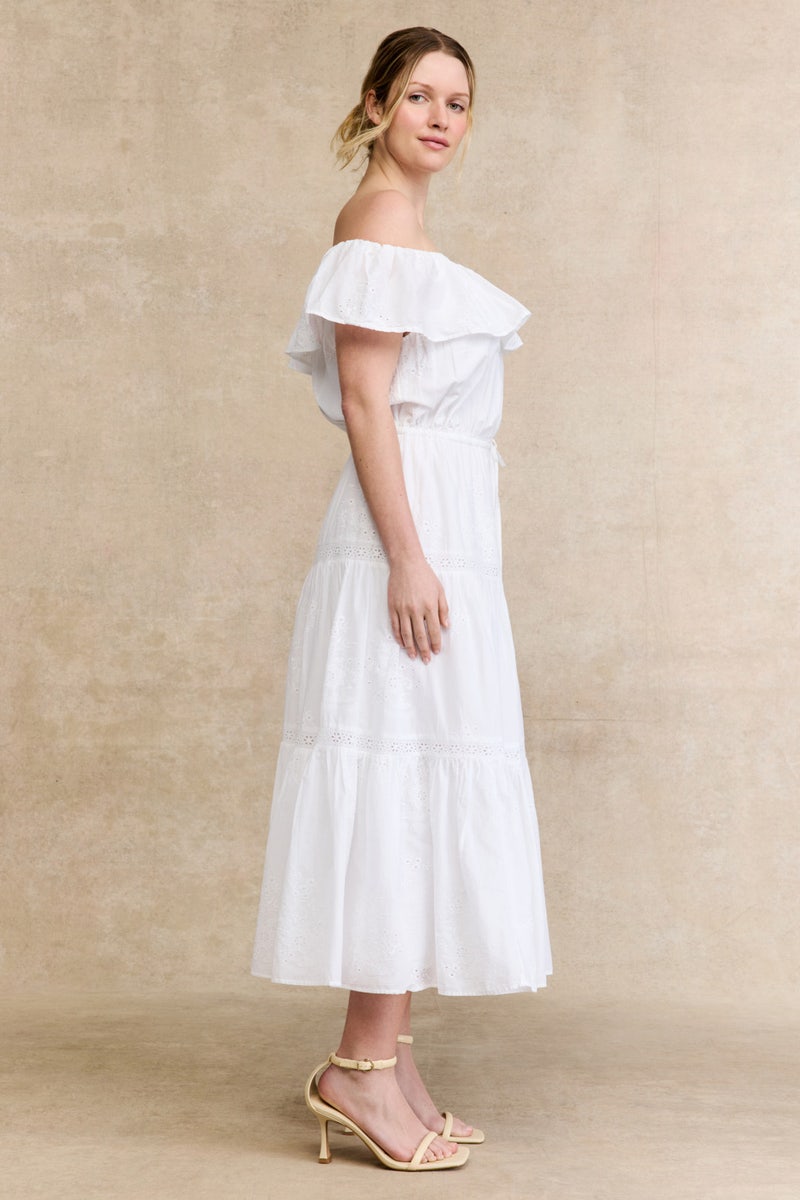 Cotton Off The Shoulder Tiered Dress by Lauren Ralph Lauren - Photo 6
