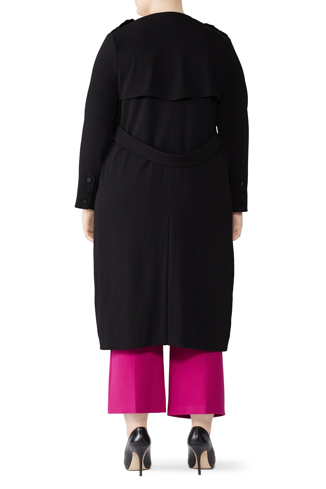 Black Trench Coat by Badgley Mischka 5