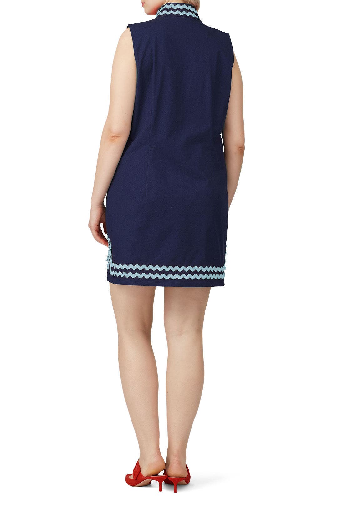 Navy Sleeveless Classic Tunic Dress by Sail to Sable 5