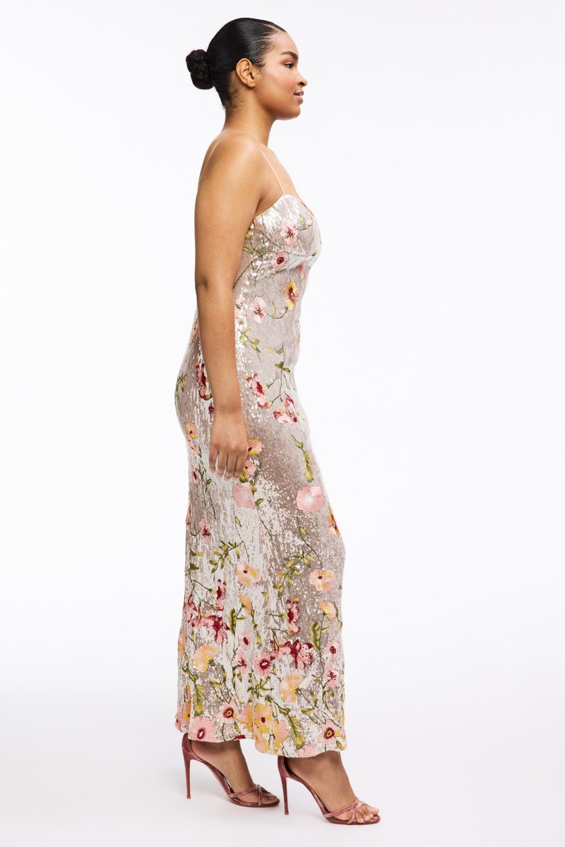 Bustier Floral Applique Gown by Ieena for Mac Duggal - Photo 6