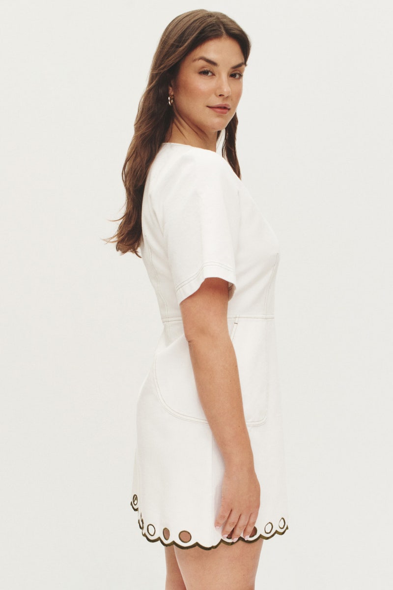 Scalloped Hem Mini Dress by Jason Wu x RTR - Photo 6