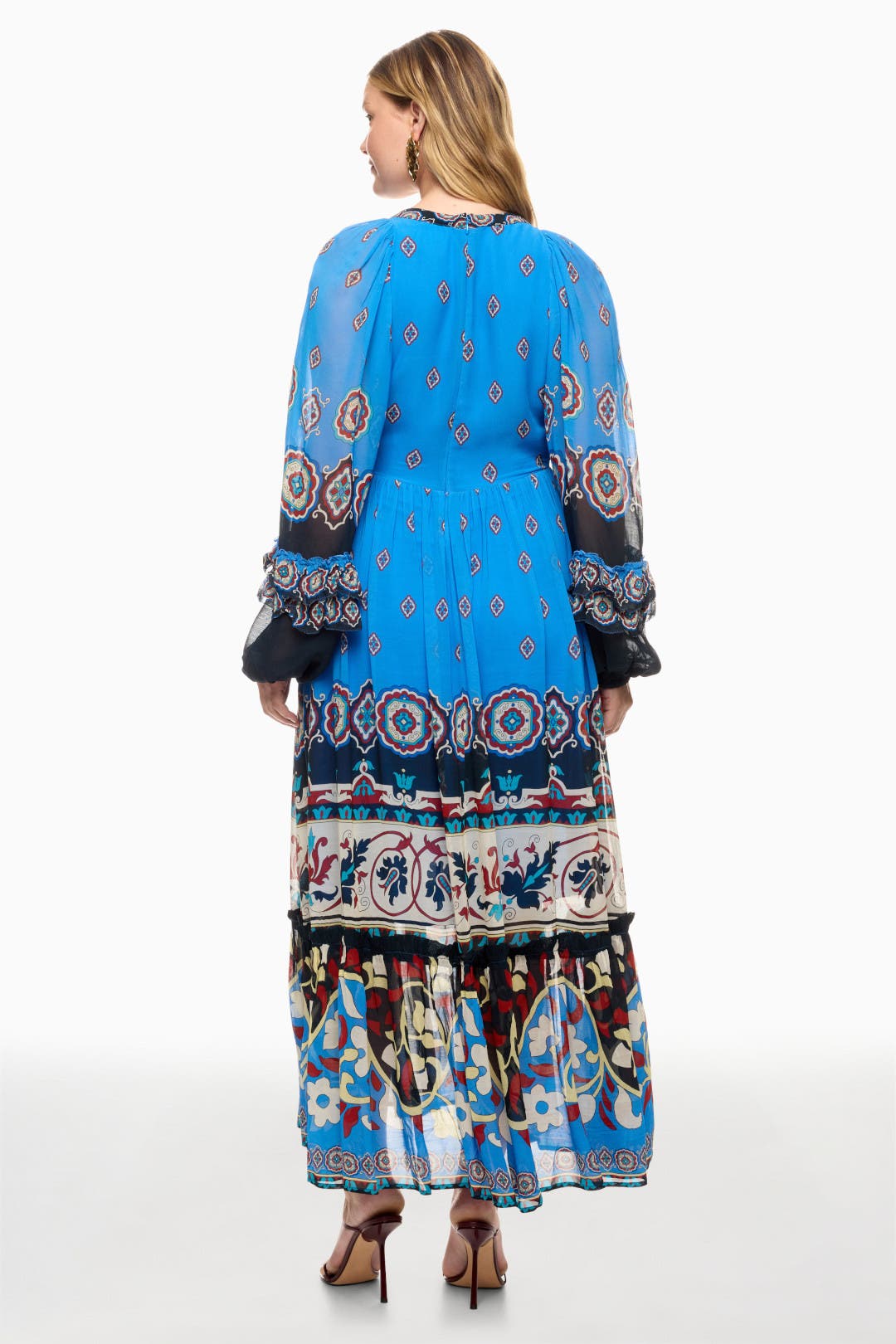 Anika Tiles Blue Maxi Dress by FARM Rio | Rent the Runway