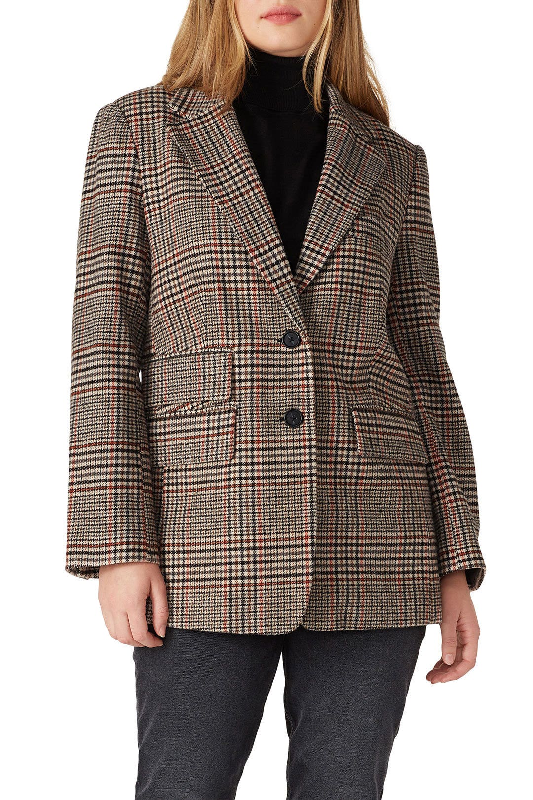 Brown Plaid Blazer by Thakoon x RTR 6