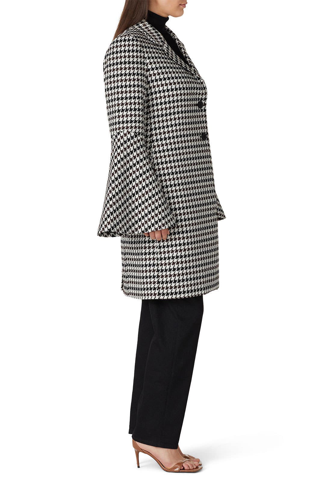 Houndstooth Bell Sleeve Coat by Derek Lam 10 Crosby x RTR | Rent