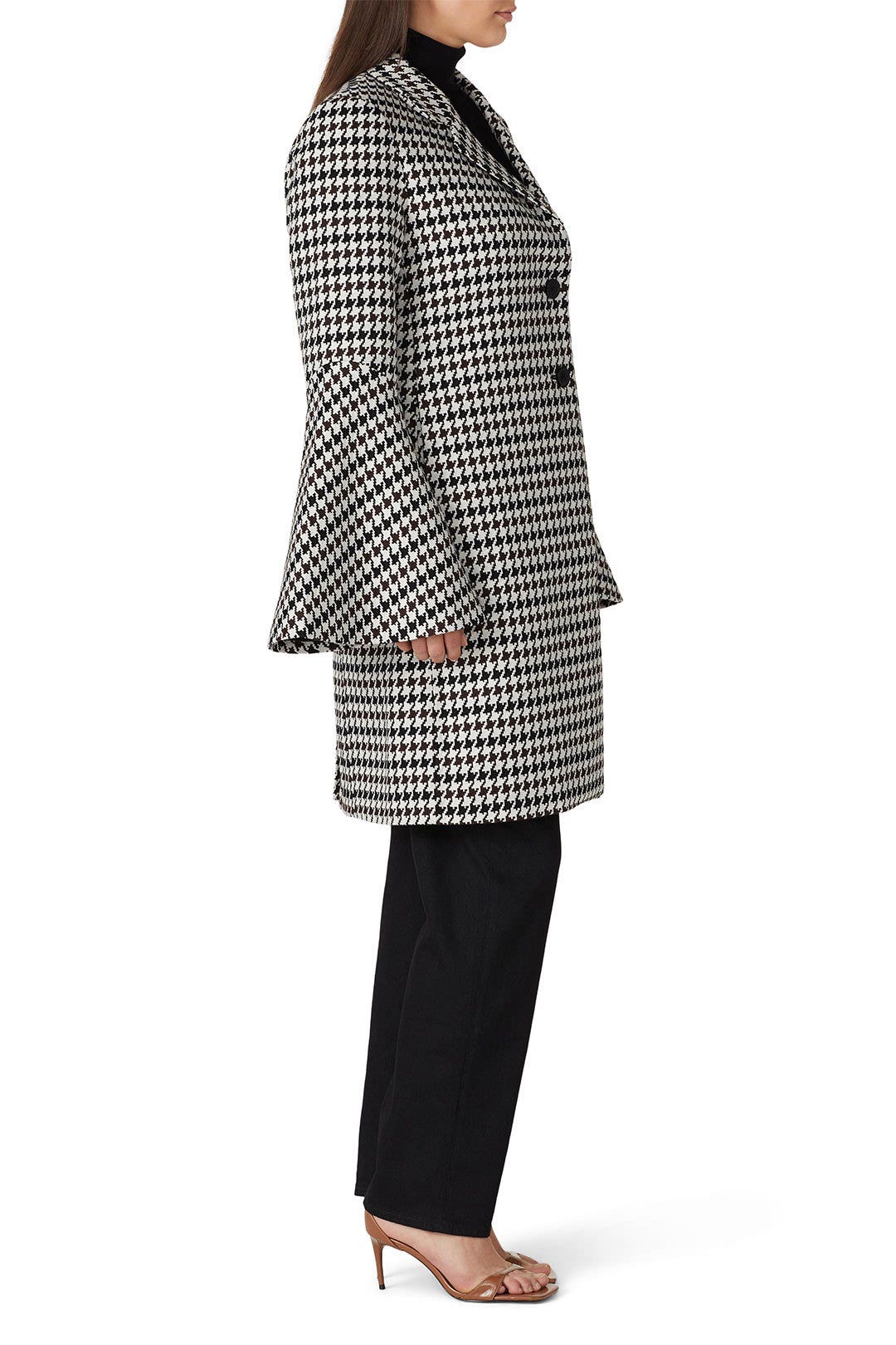 Houndstooth Bell Sleeve Coat by Derek Lam 10 Crosby x RTR 6
