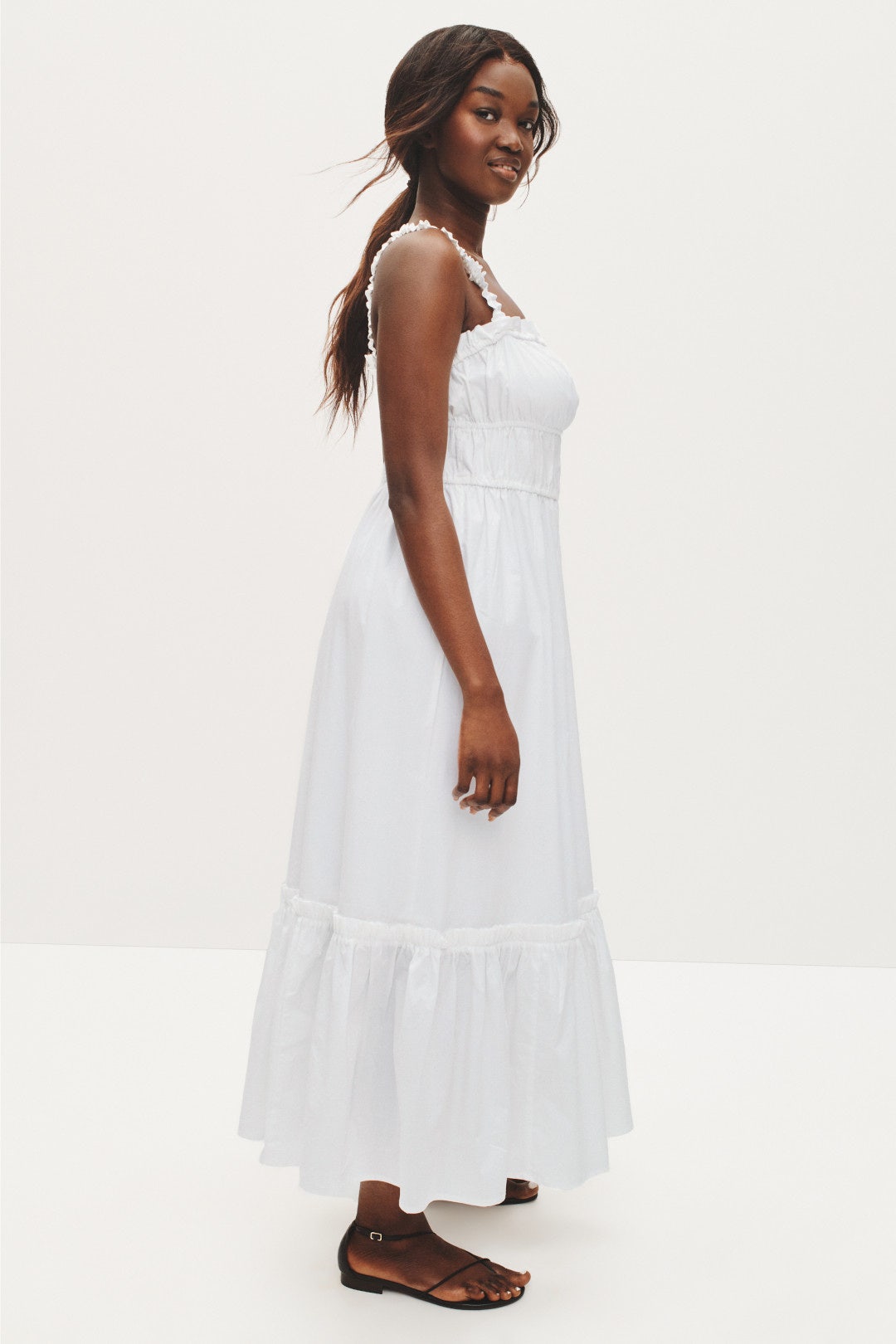 Smocked Tie Front Dress by Rosetta Getty x RTR 6