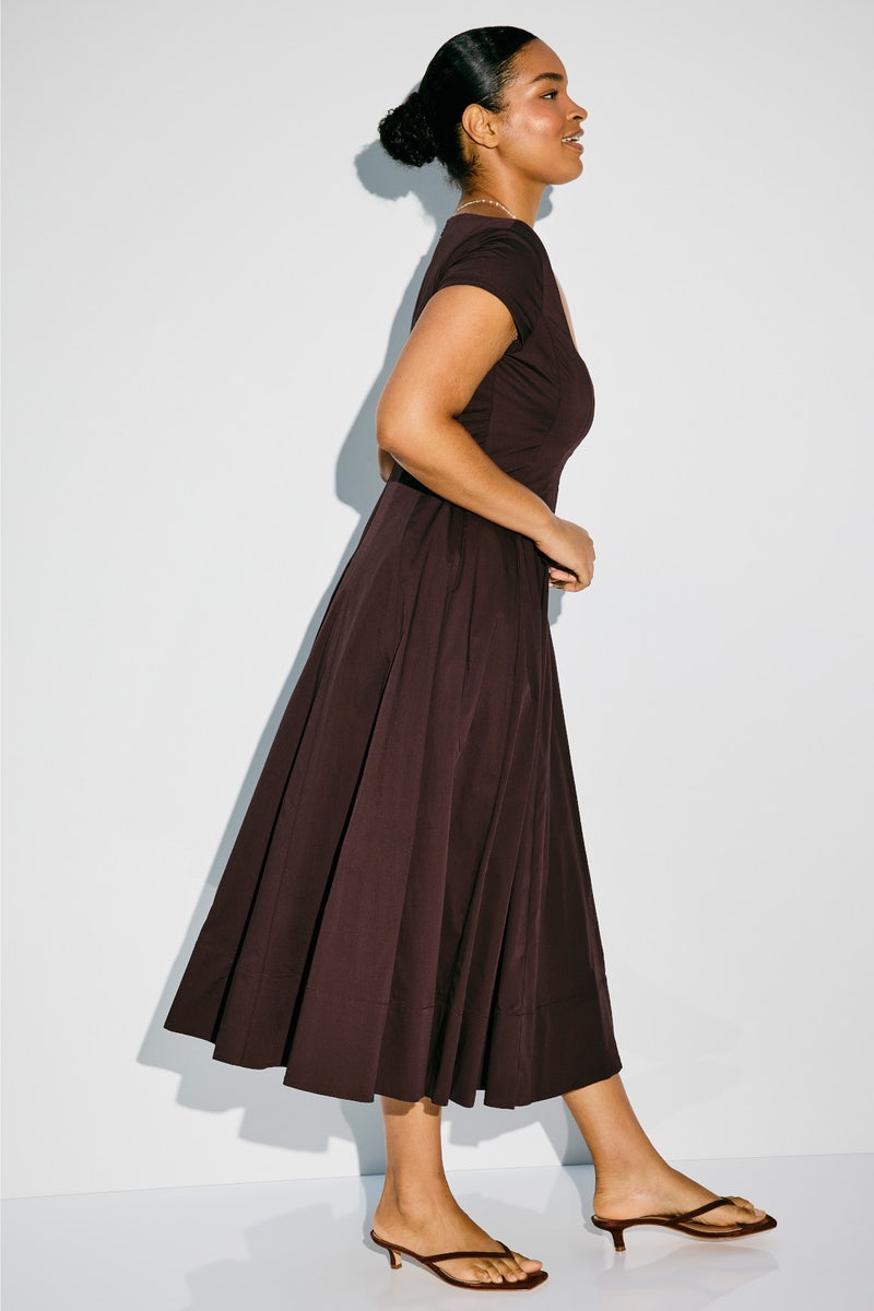 Short Sleeve Wells Dress Earth by Staud - Photo 6
