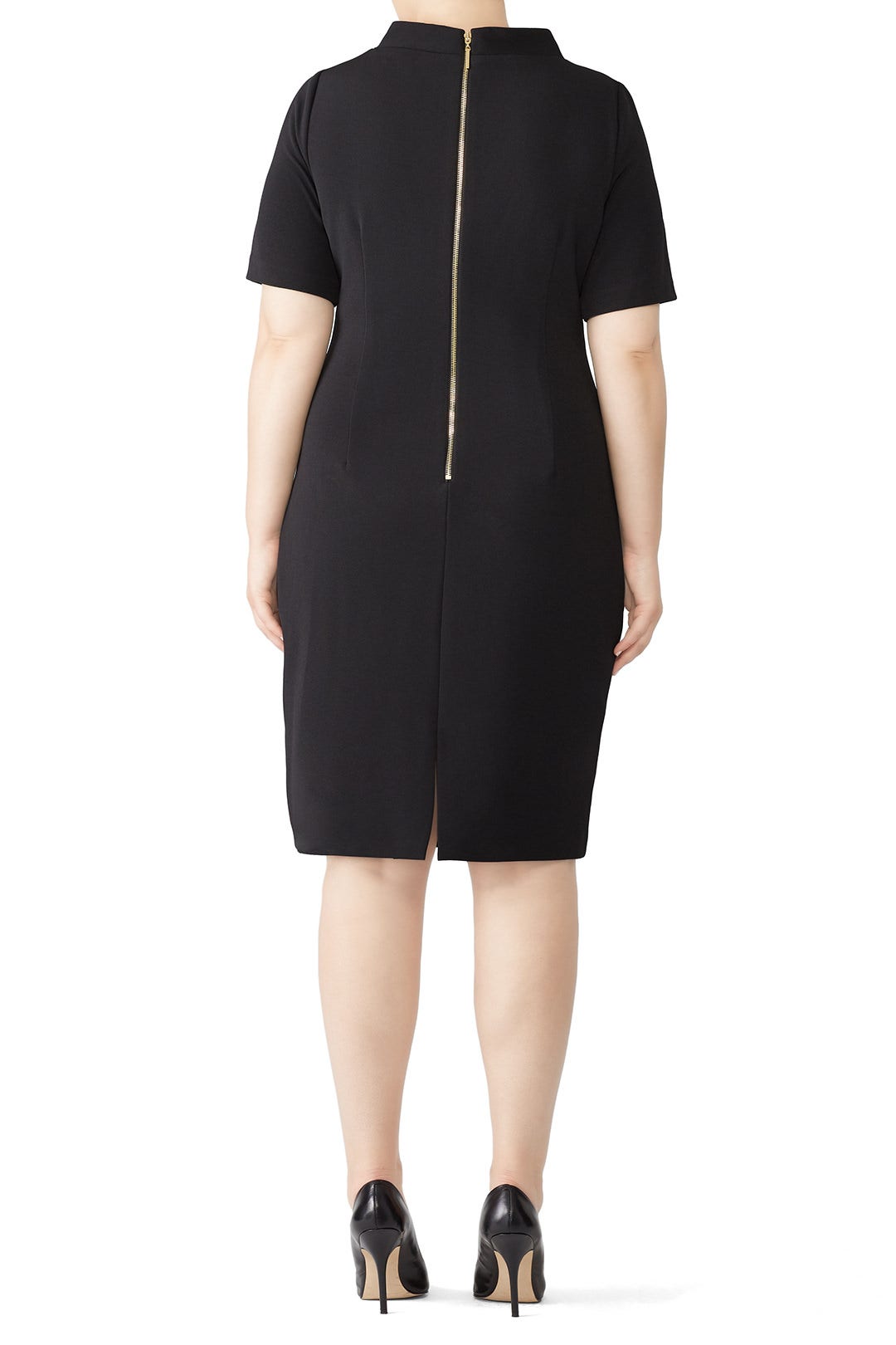 Black Turnlock Dress by Badgley Mischka 5