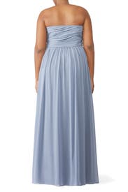Blue Madeline Gown by Monique Lhuillier Bridesmaid for $15 | Rent the