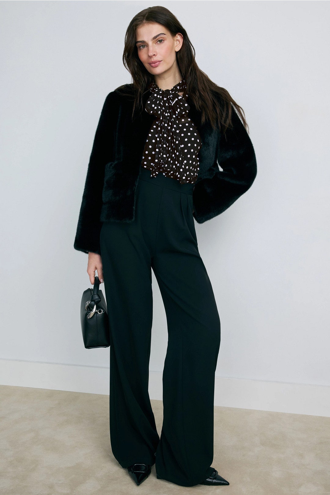 Dot Pleat Bow Blouse by MICHAEL KORS 3