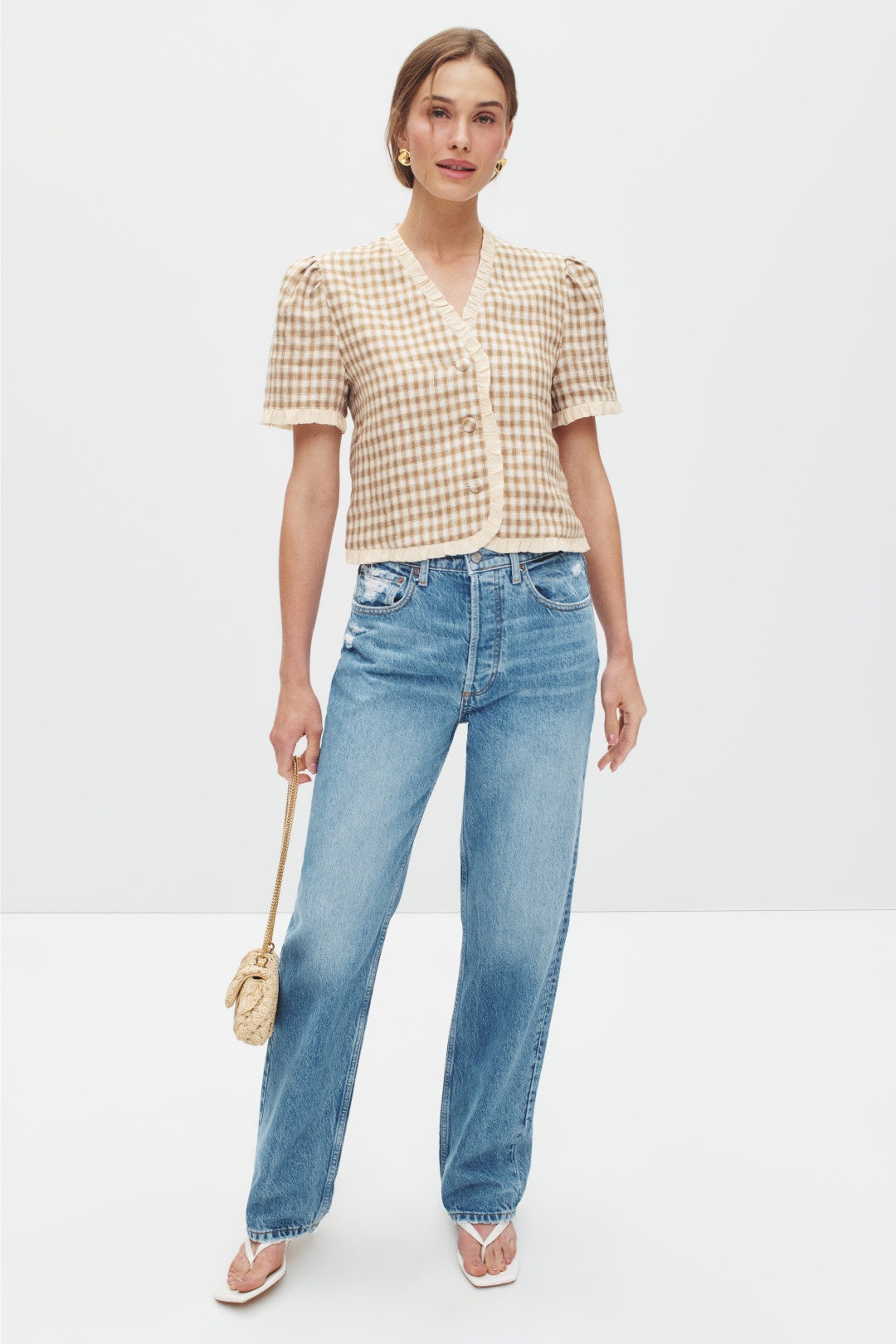 Bess Linen Top by Reformation 3