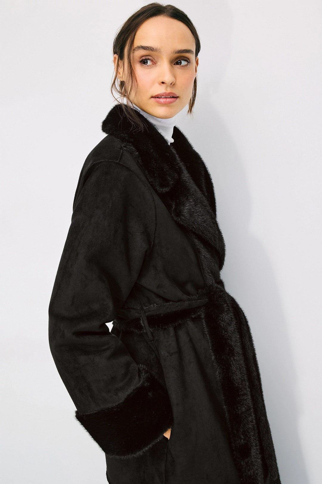 Faux Suede And Fur Coat by Rosetta Getty x RTR 3