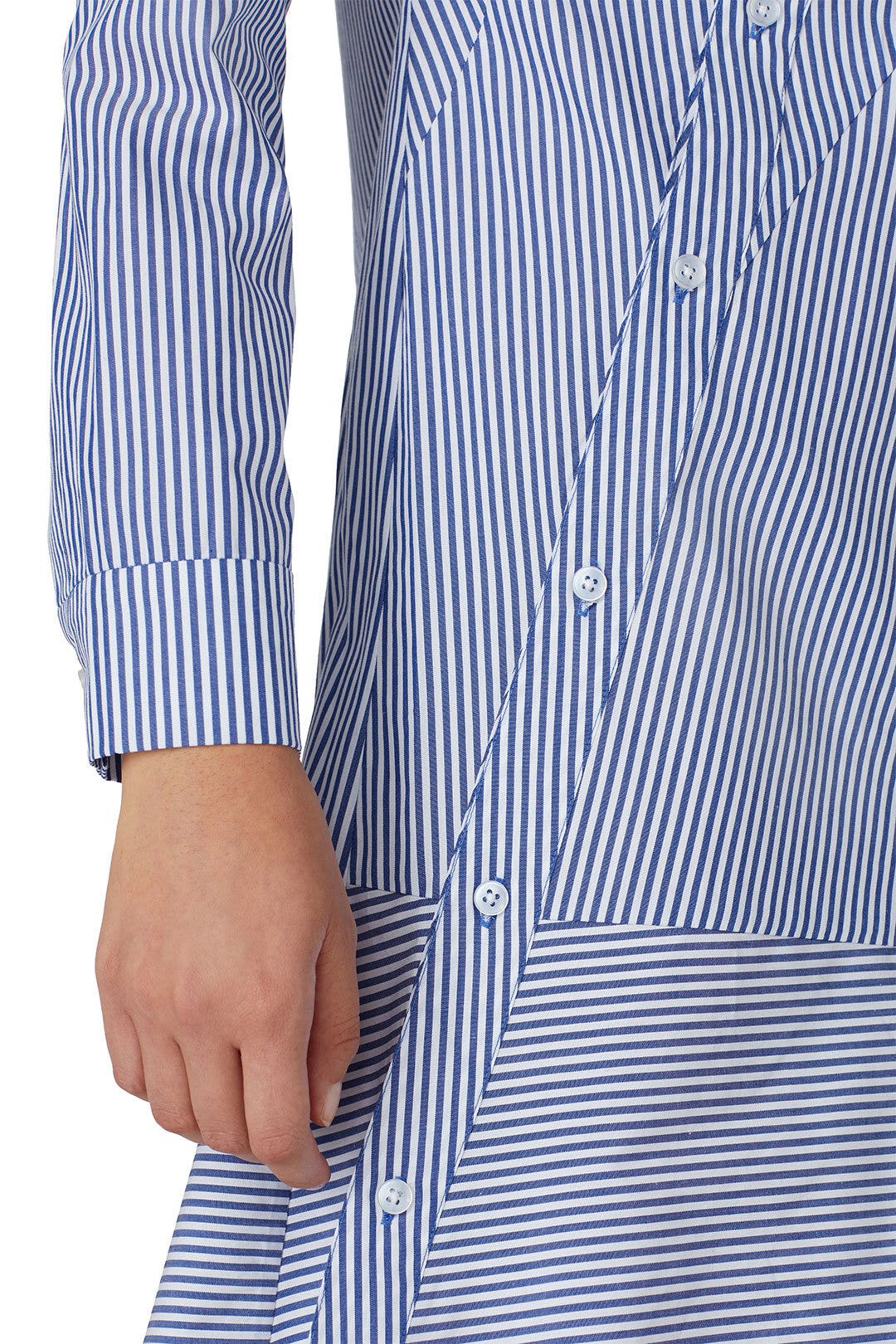 Pinstripe Asymmetric Shirtdress by Koché x RTR 3