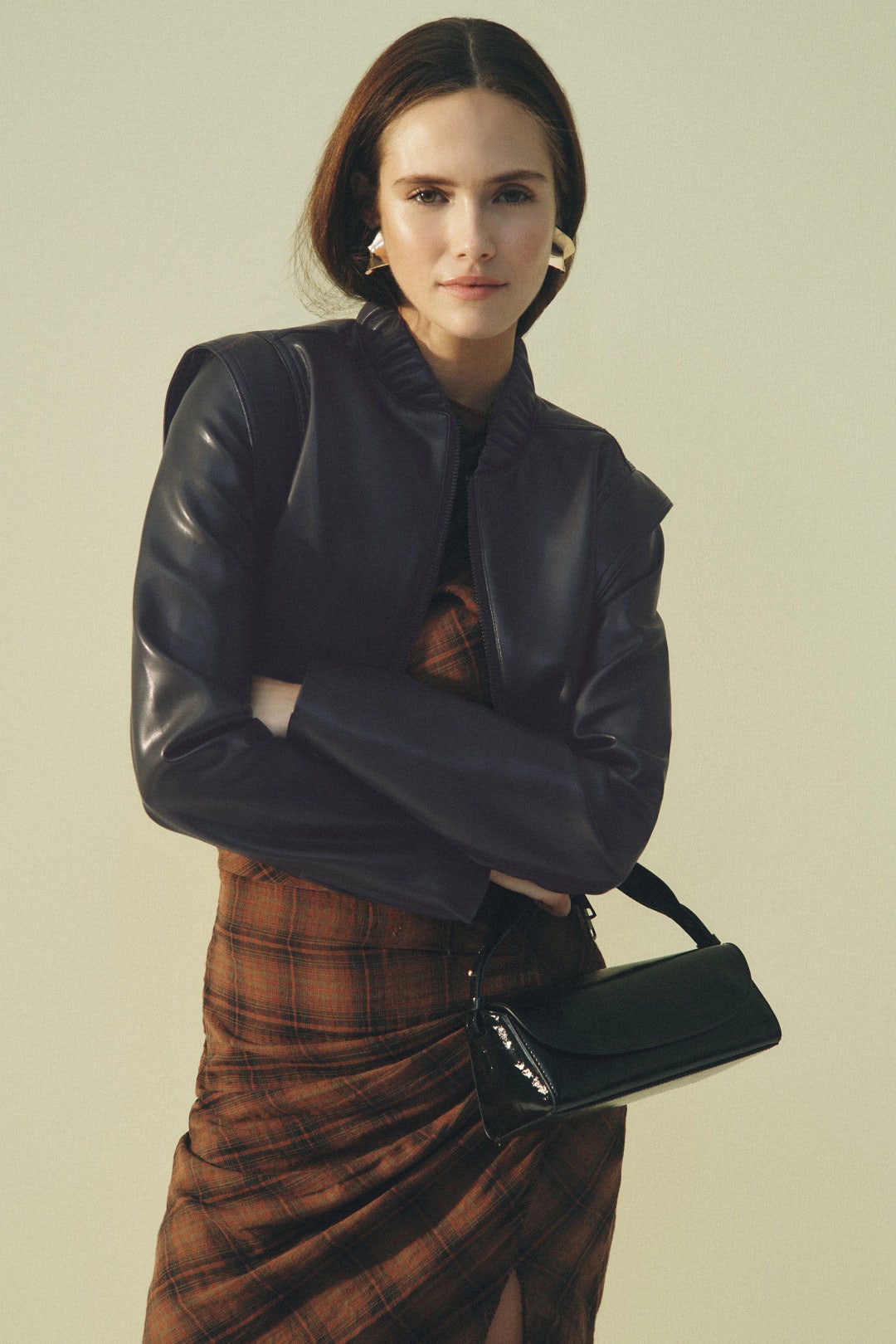 Faux Leather Bomber Jacket by SIMKHAI 3