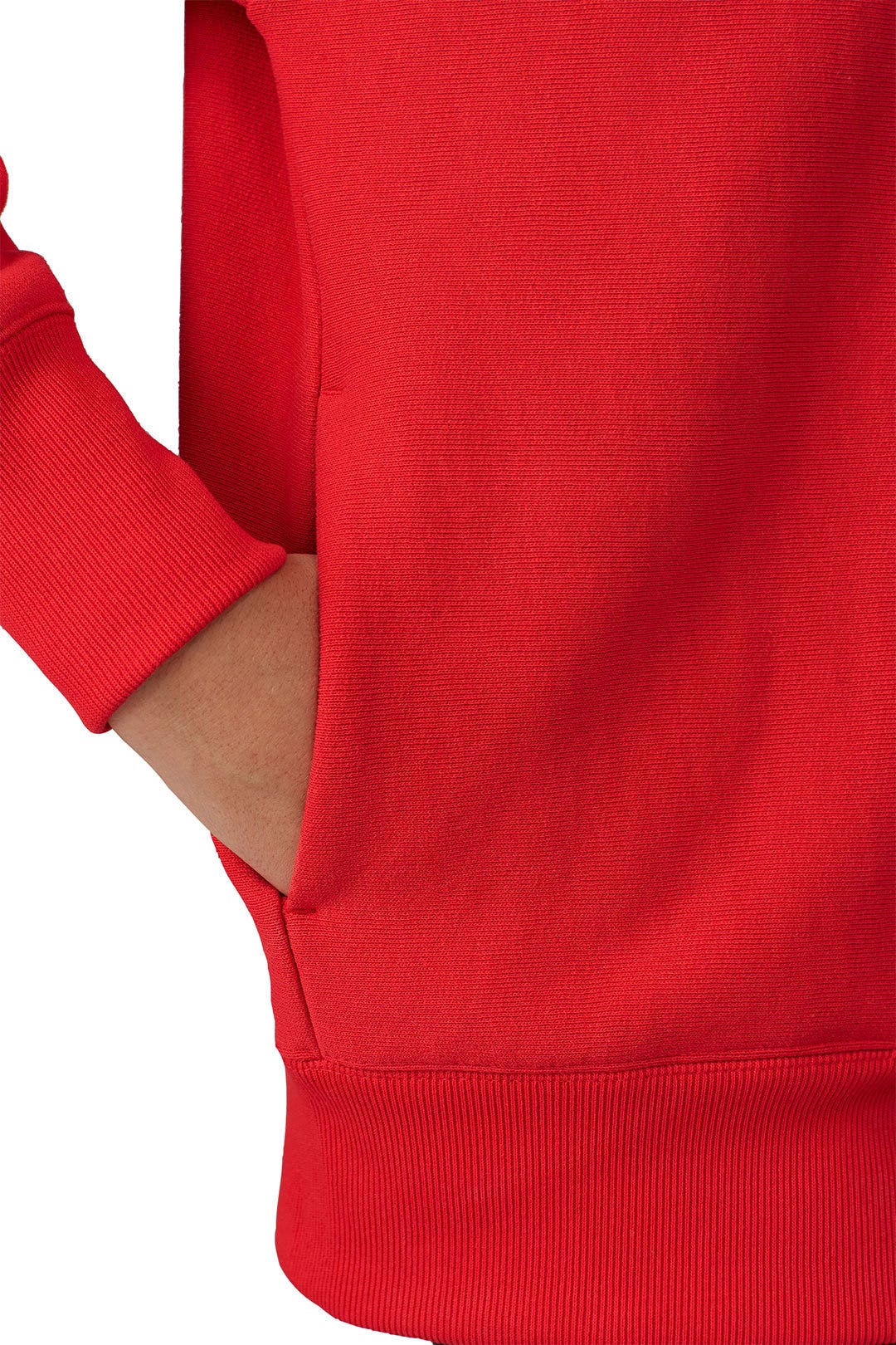 Red Big Script Oversized Sweatshirt by Champion 3
