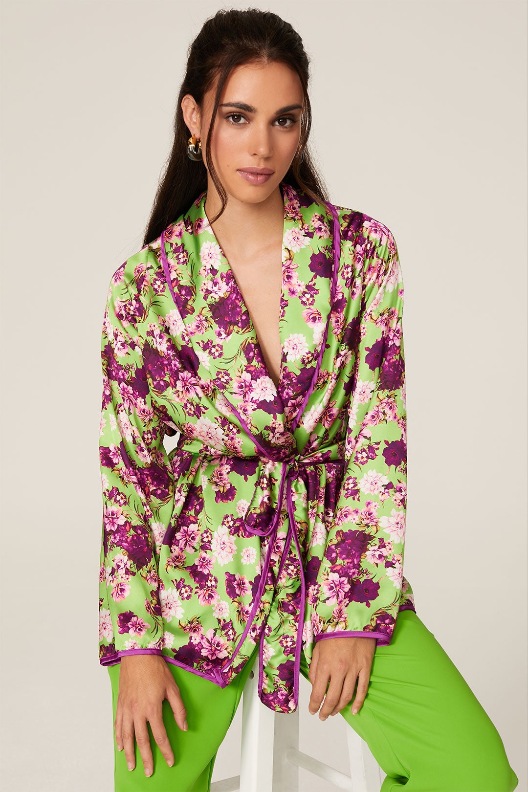 Silk Floral Wrap Top by Giovanna Nicolai 3